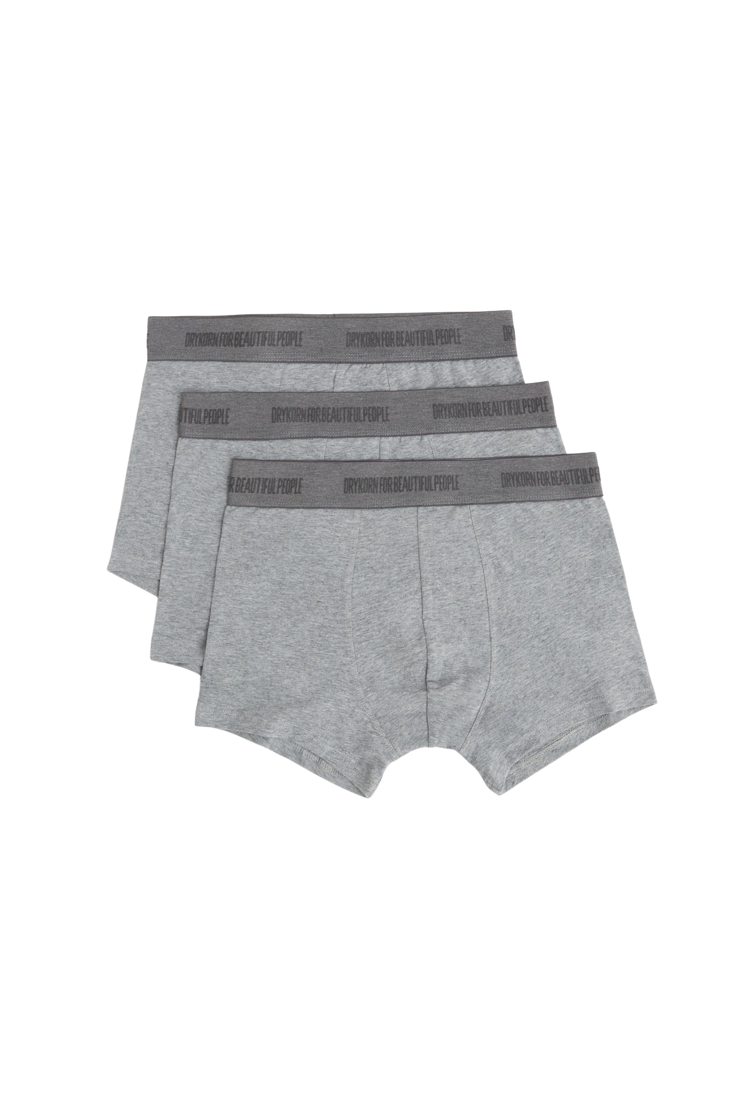CORBIN_3 - 3er-Pack Boxershorts in Baumwoll-Mix - Unisex - grau - Freisteller Frontansicht