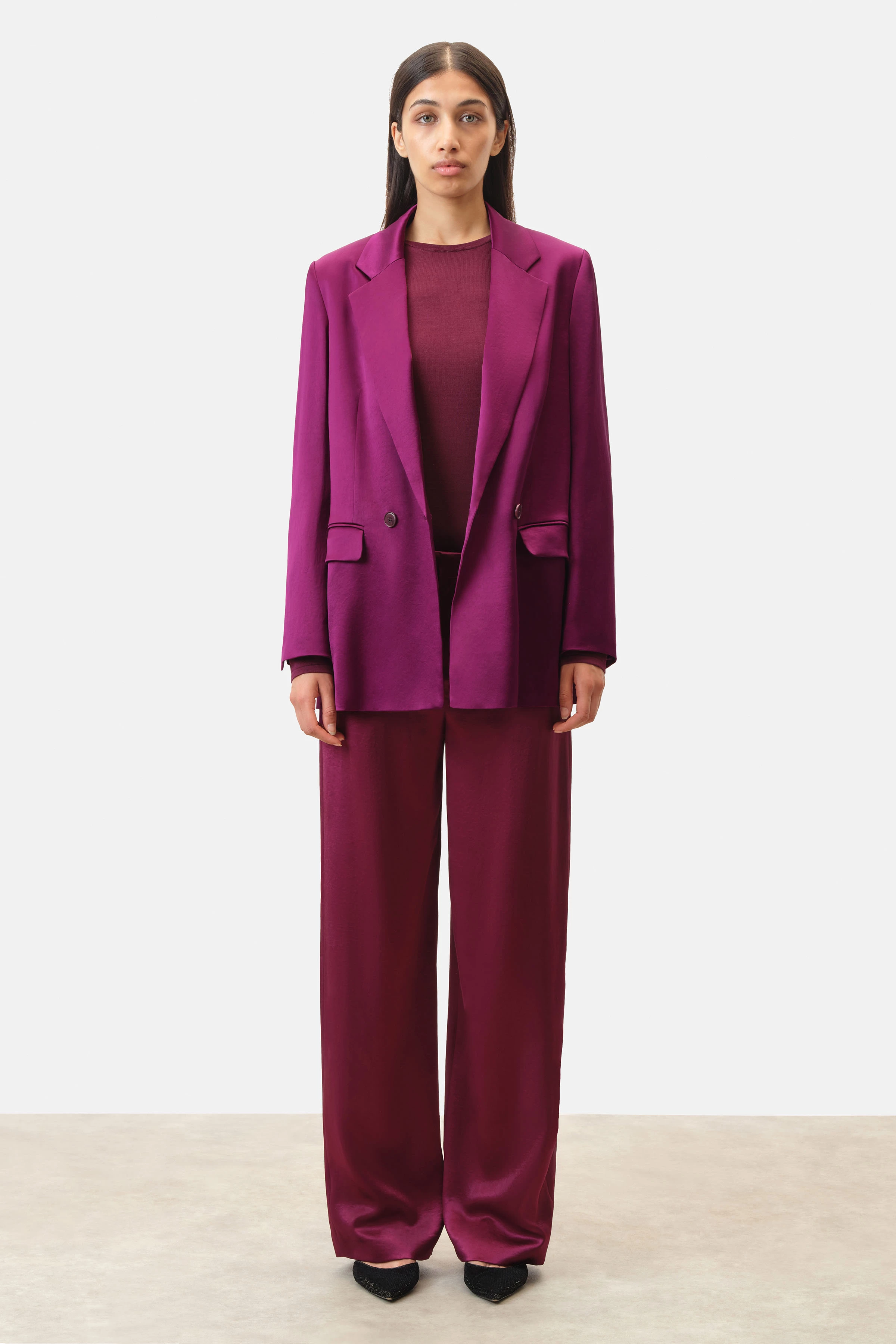 WARDLOW - Zweireihiger Blazer - Damen - lila - Ganzkörper-Frontansicht