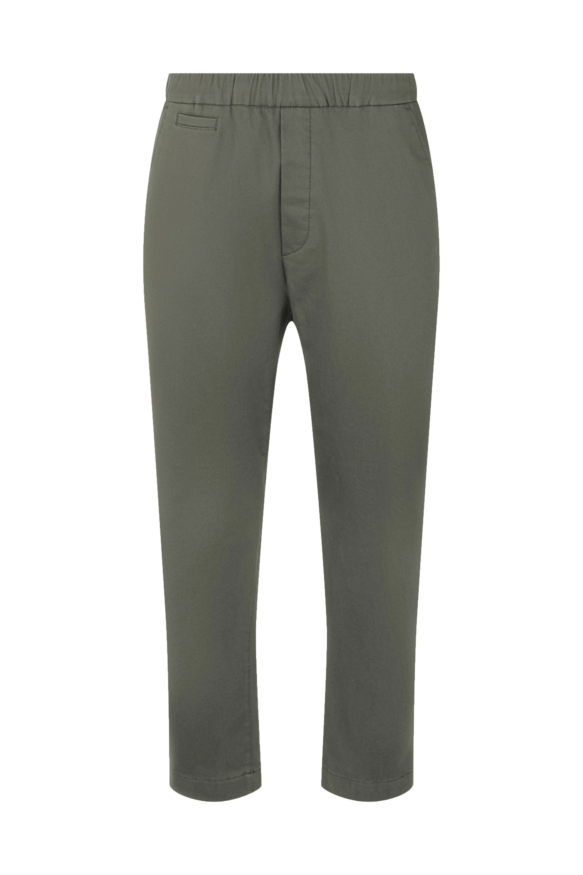 TROP - legere Jogpant im Lederlook - Herren - oliv - Freisteller Frontansicht