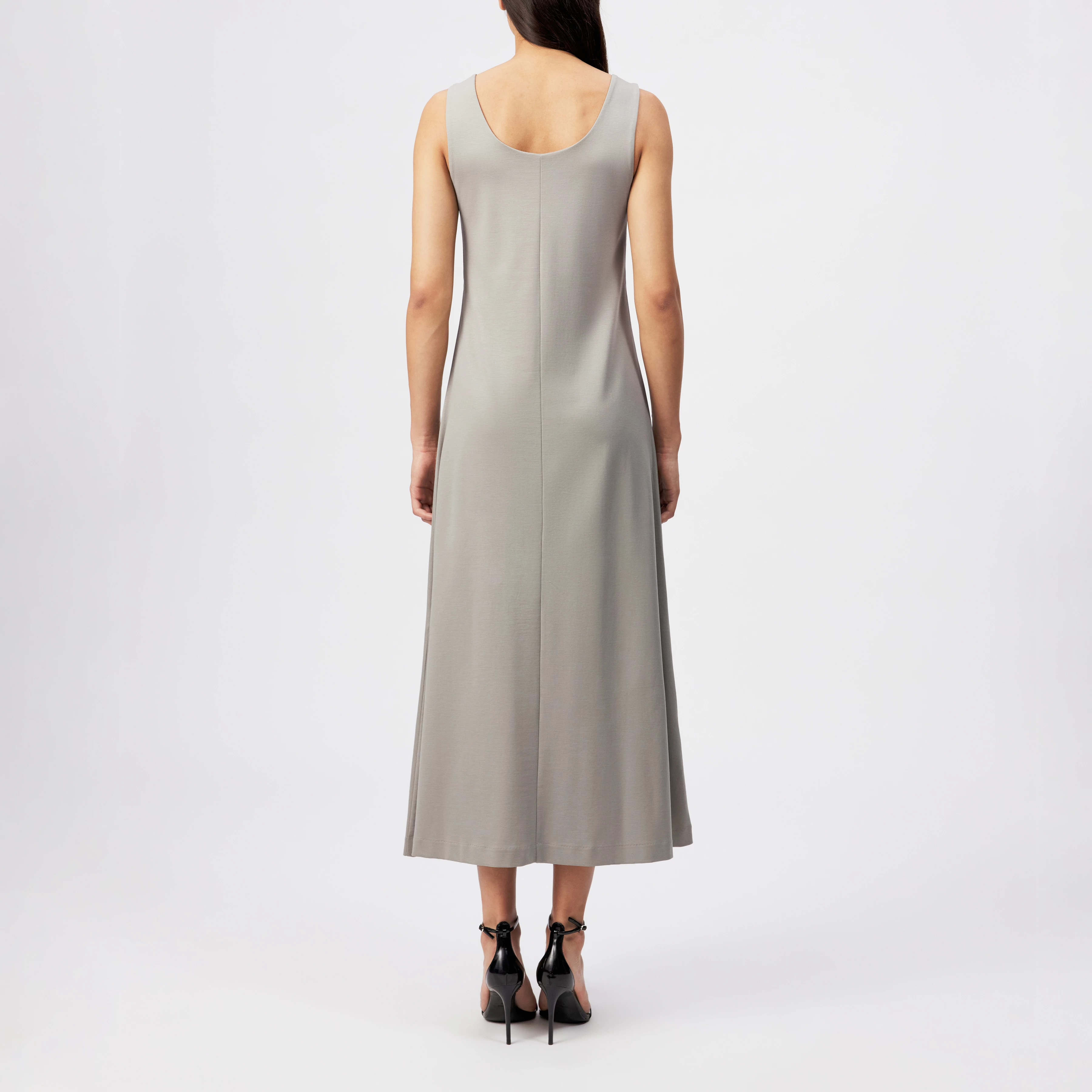 LOZIA - Elegant jersey dress in lyocell blend - women - green - Rückansicht