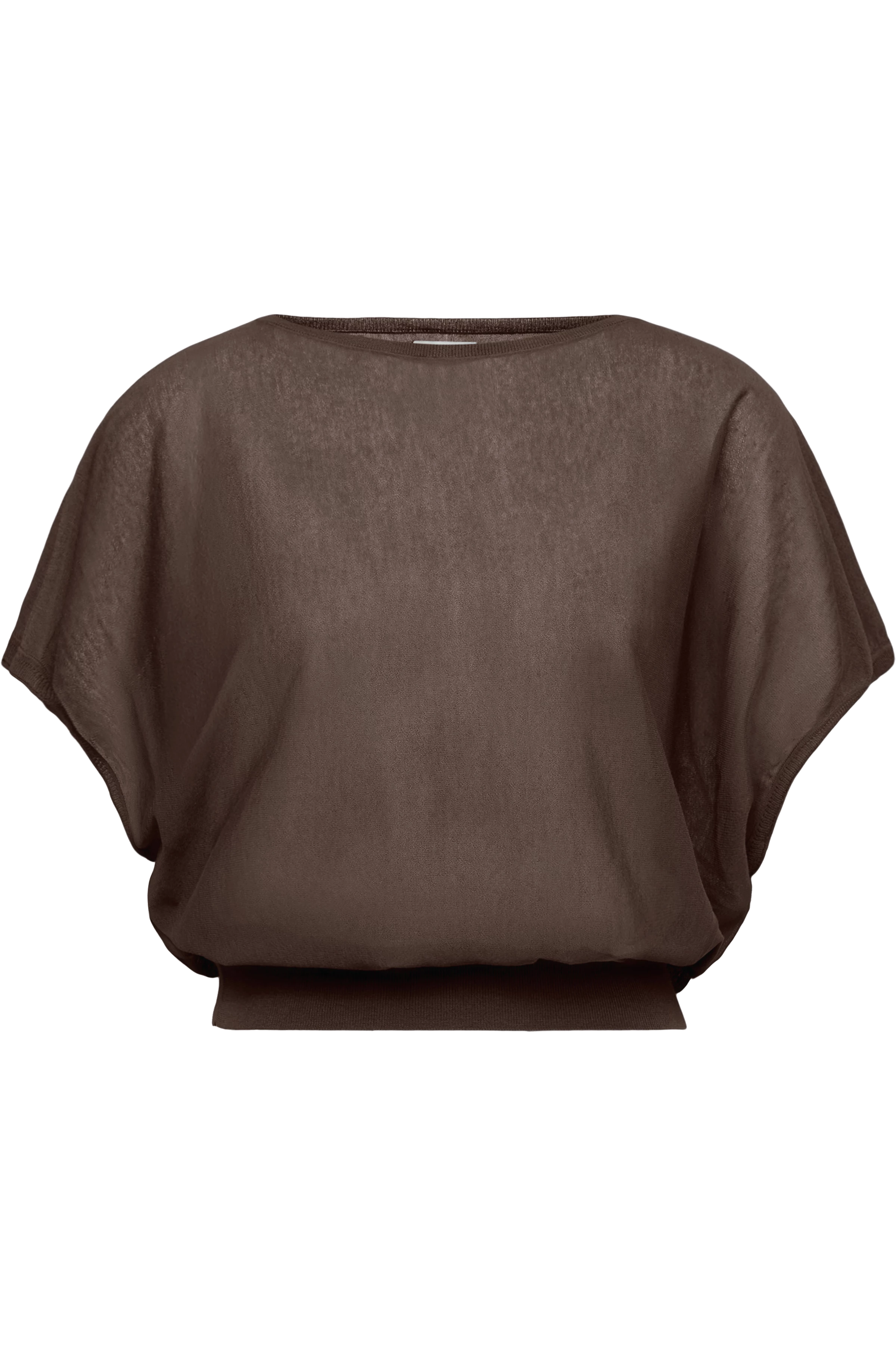 GERLOTTA - Oversized T-Shirt mit U-Boot Ausschnitt - Damen - braun - Freisteller Frontansicht