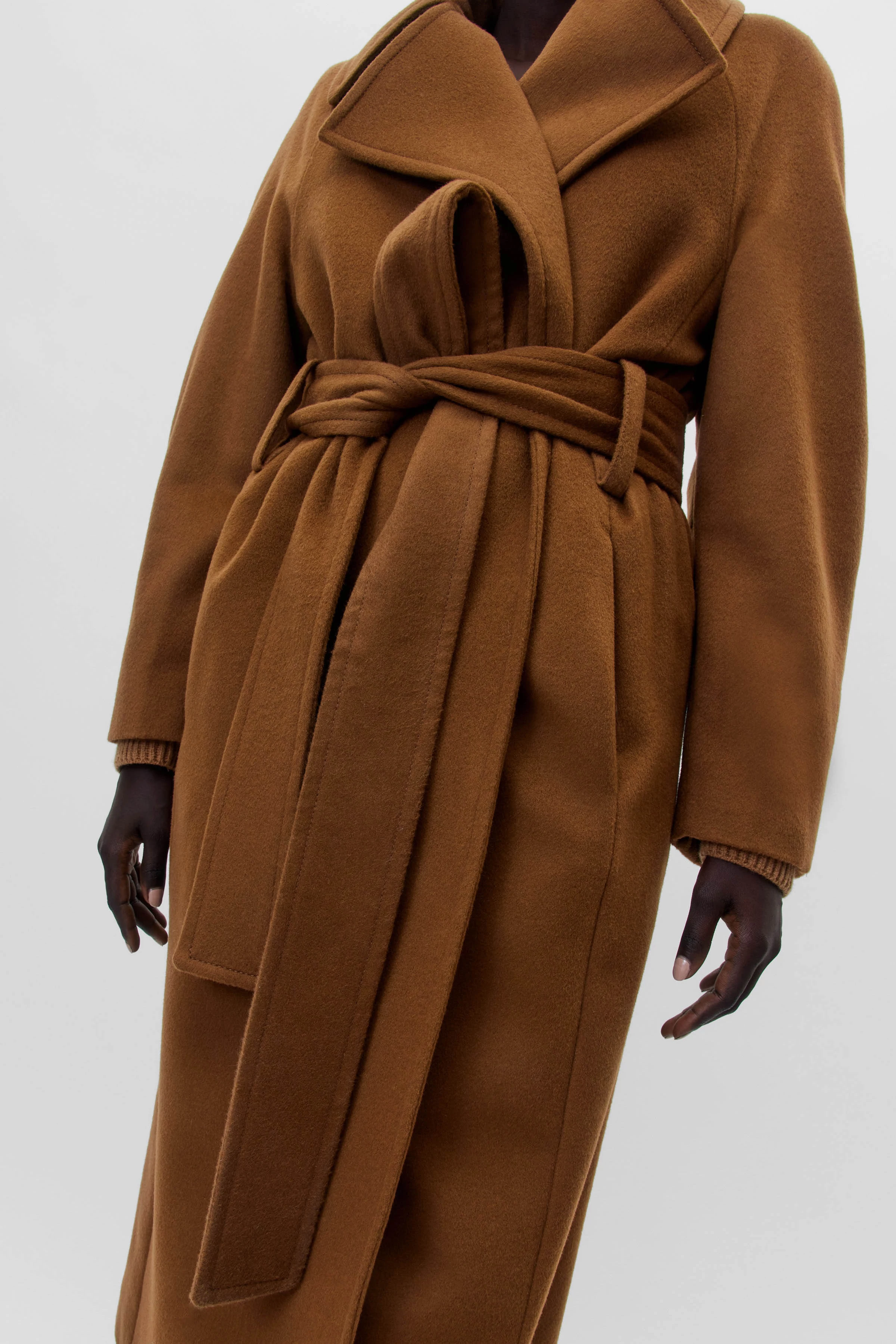 ALPERTON_2 - Mantel in Kaschmir-Mischung - Damen - braun - Seitenansicht