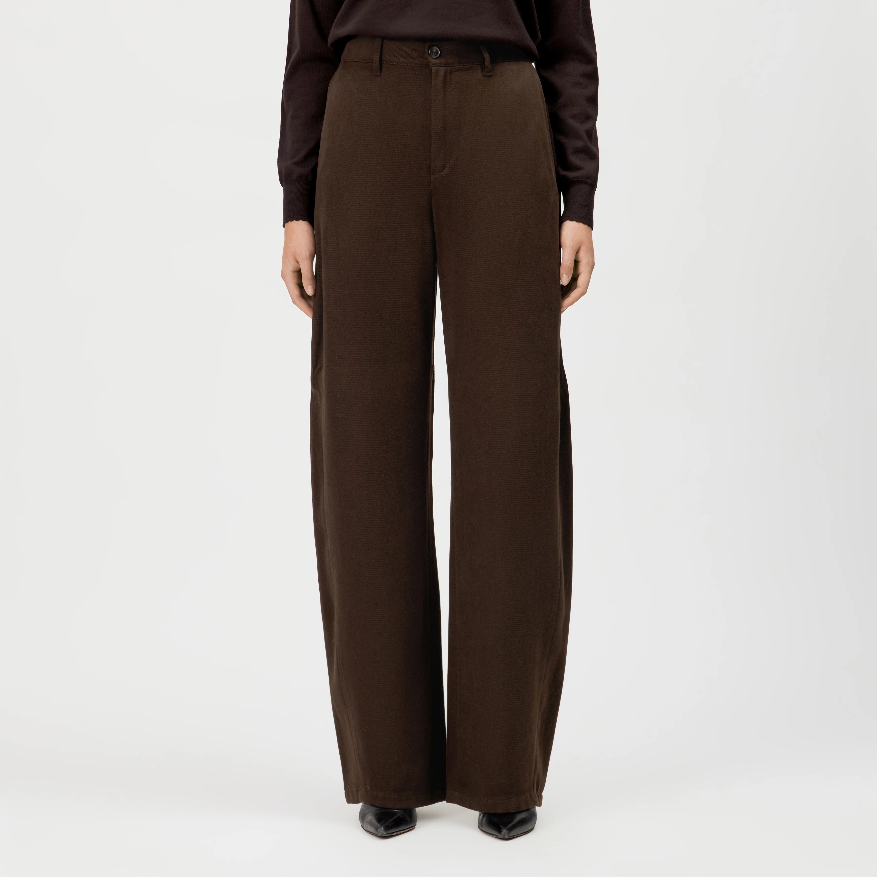 RECEIVE - Pantalon ample coupe décontractée - women - marron - Frontansicht