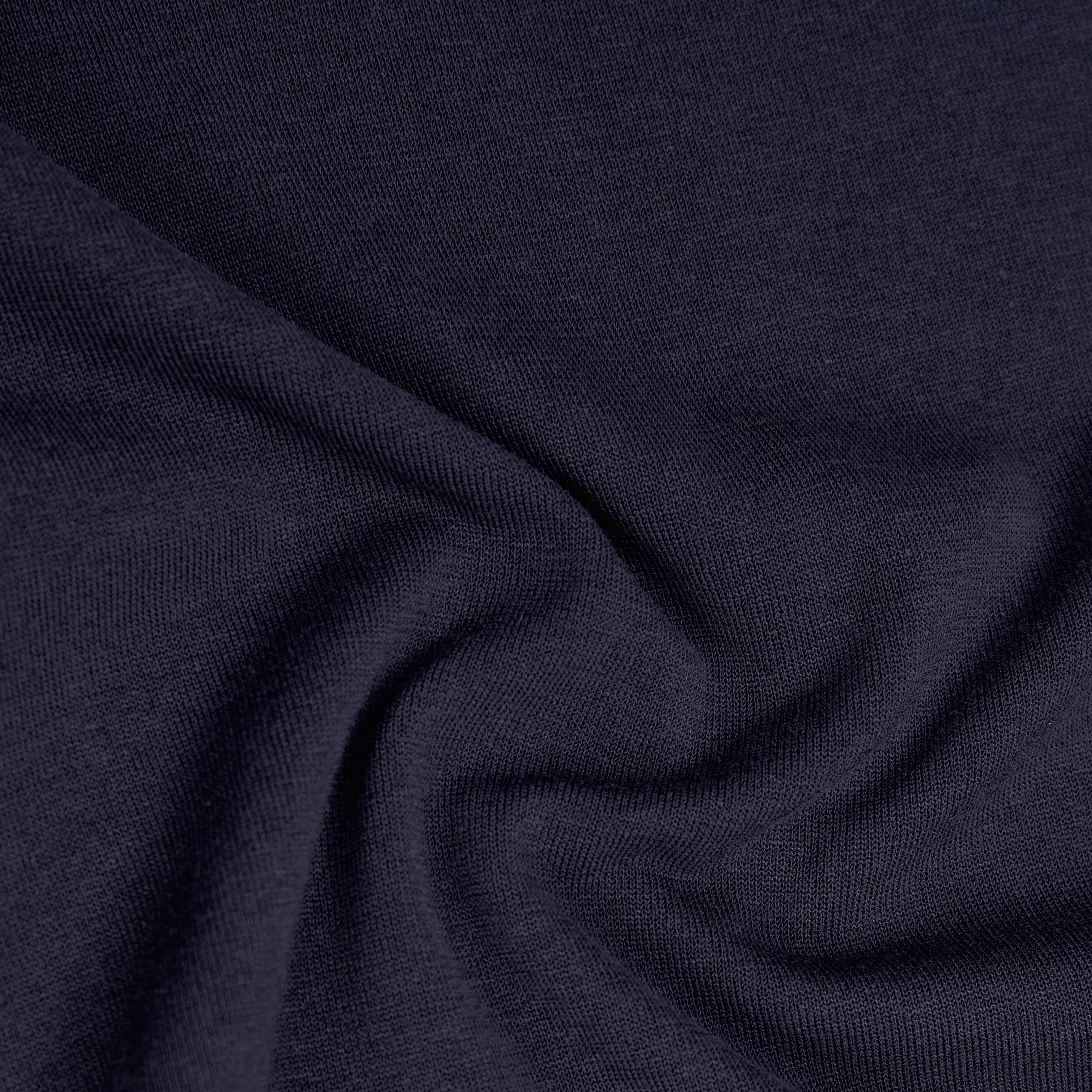 KIAAN - Regular Fit Longsleeve mit Stehkragen aus Feinstrick - Herren - blau - Materialbild (B2C)