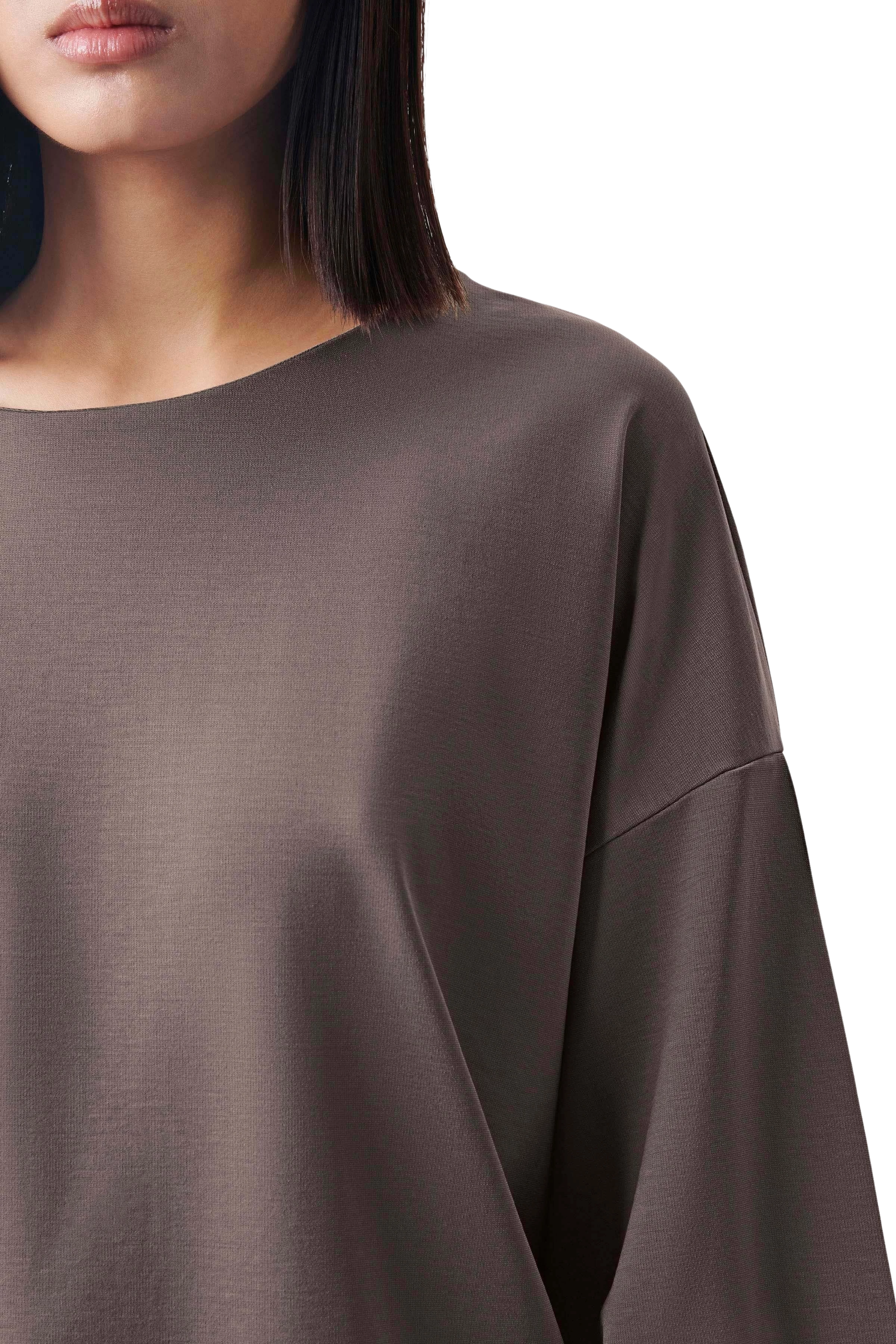 GADESSY - Longsleeve in Lyocell-Mix - Damen - braun - Seitenansicht