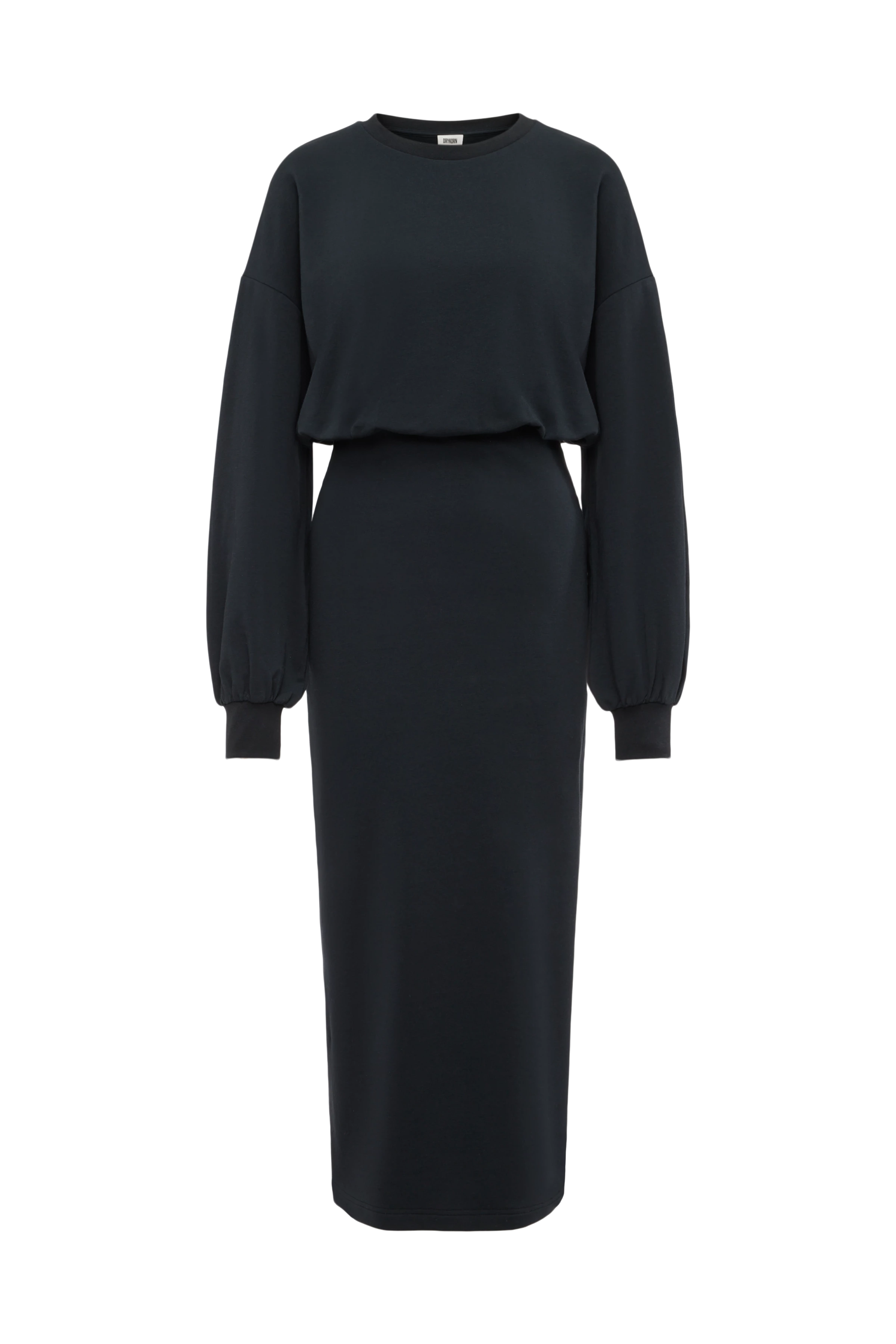 VILIAN - Kleid in Baumwoll-Mix - Damen - schwarz - Freisteller Frontansicht