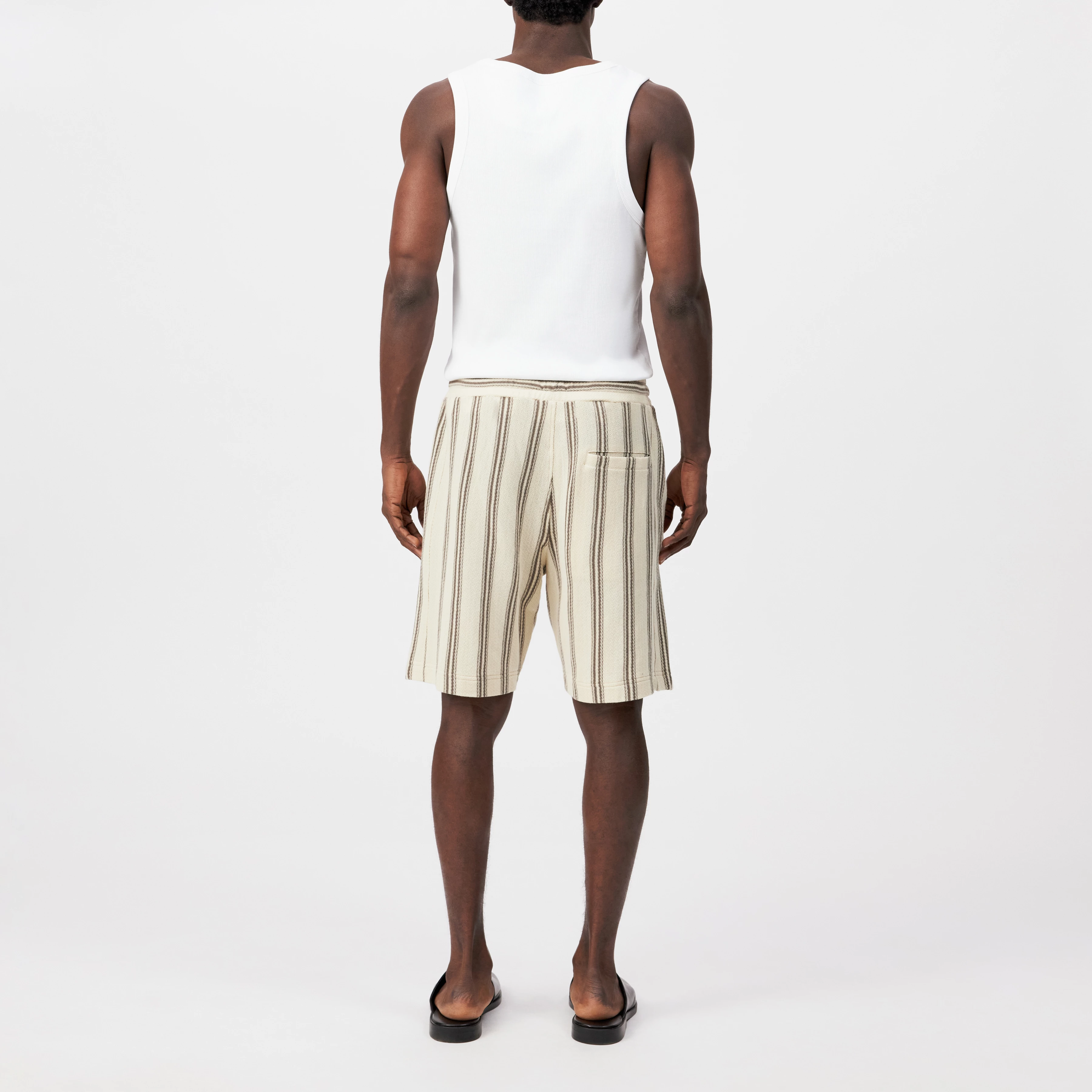 BRIKKO - Casual cotton shorts - men - beige - Rückansicht
