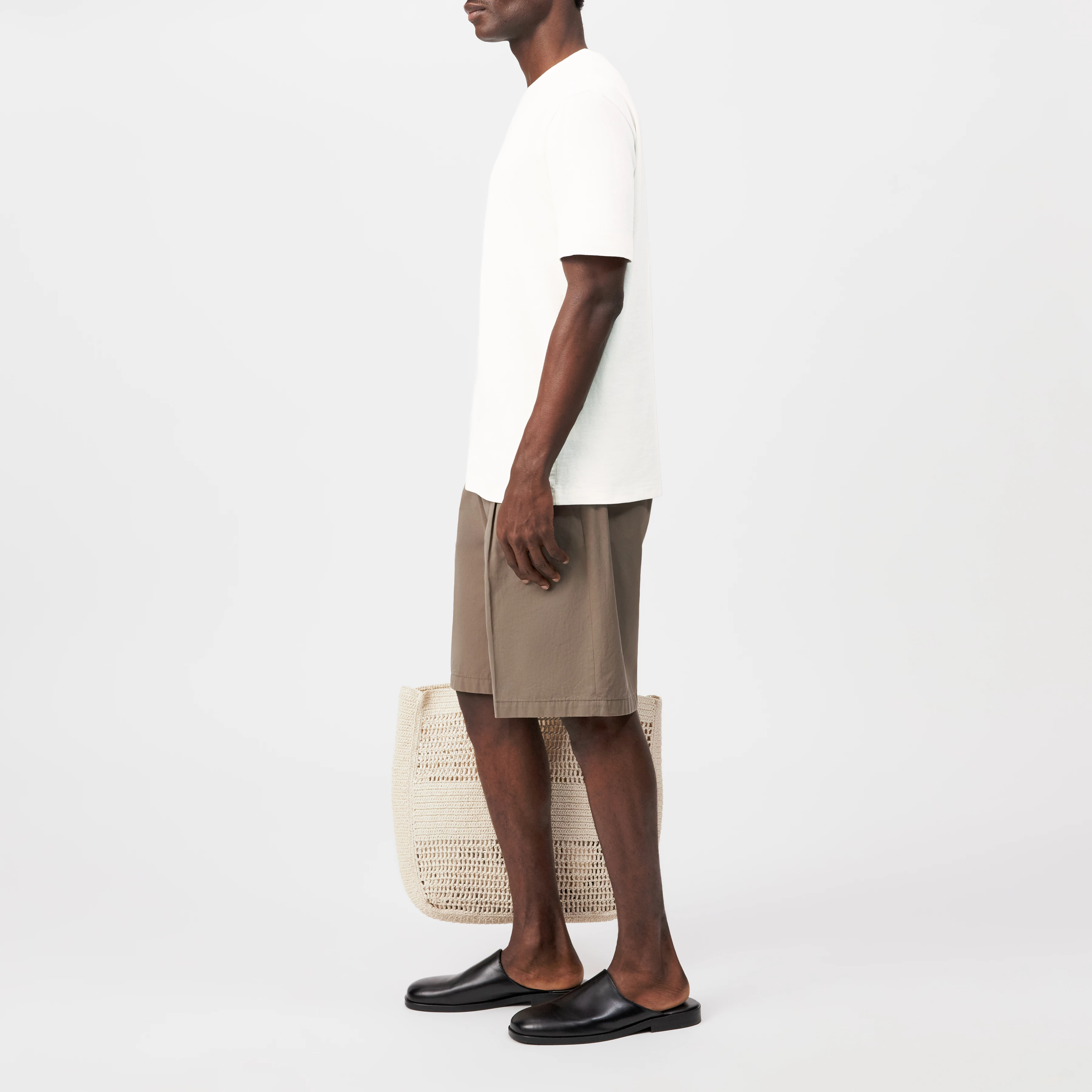 RAPHAEL - T-Shirt in gewaschener Optik - Herren - off white - Seitenansicht