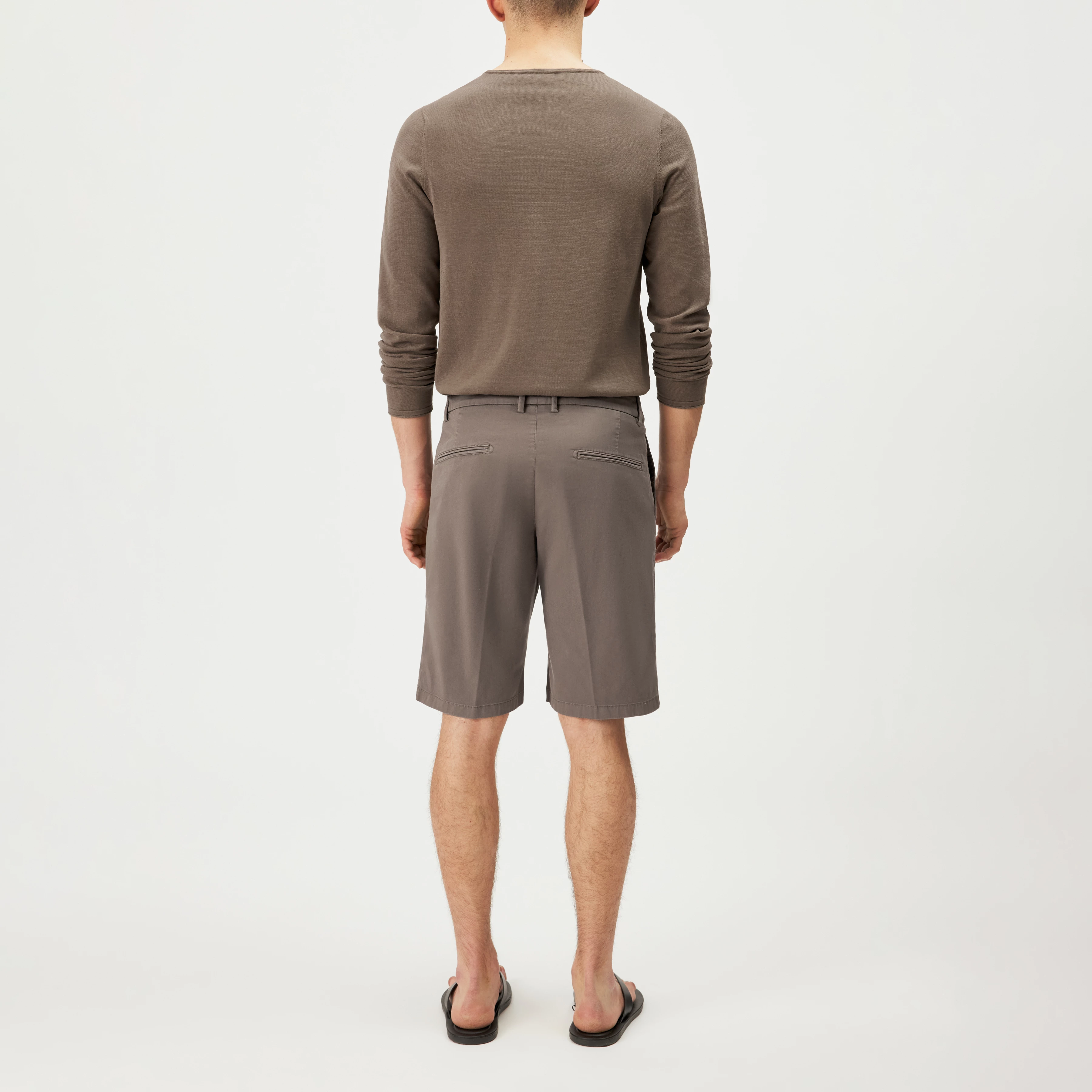 KEND - Chino Shorts in Baumwoll-Twill - Herren - braun - Rückansicht