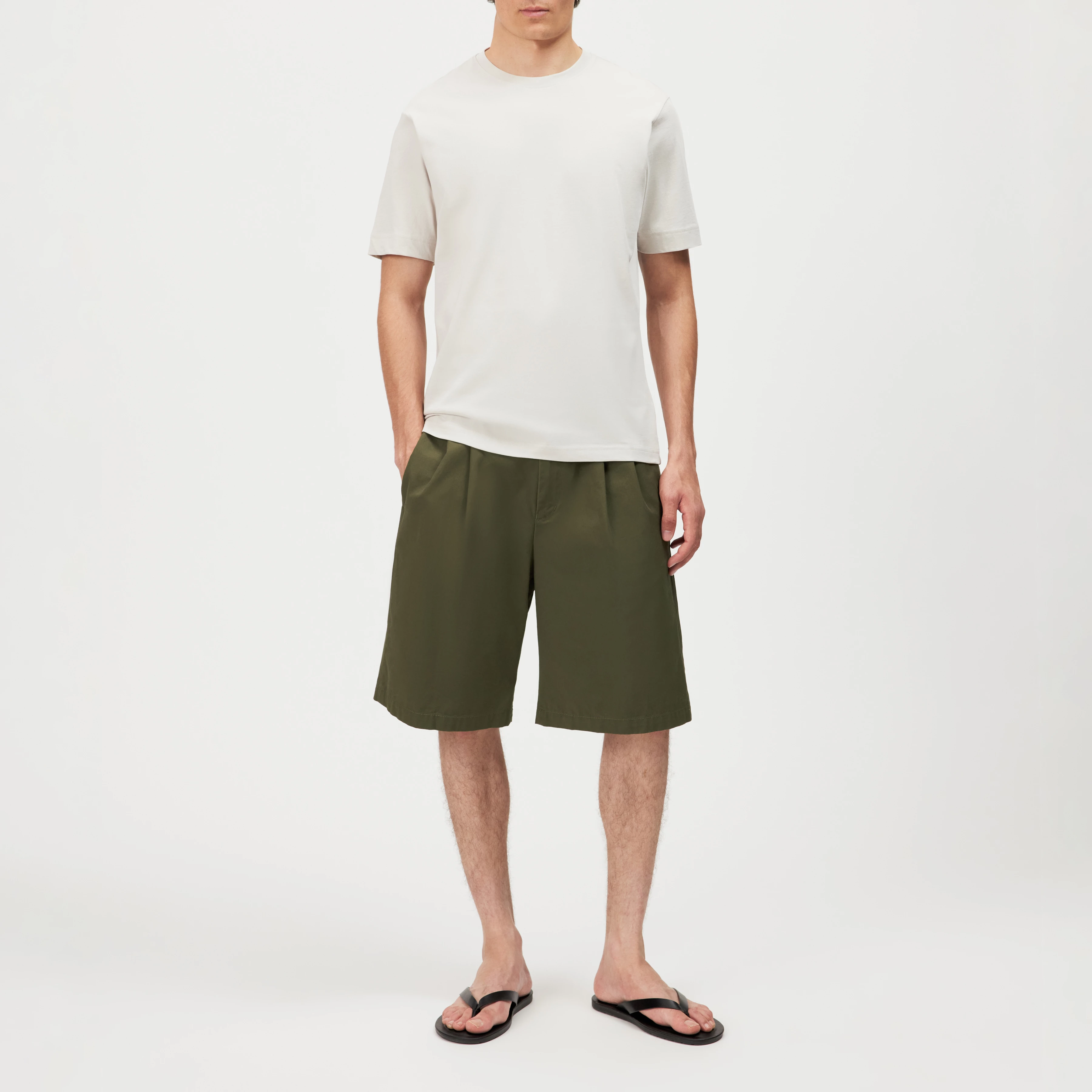 RAPHAEL - T-shirt in pure cotton - men - off white - Ganzkörper-Frontansicht