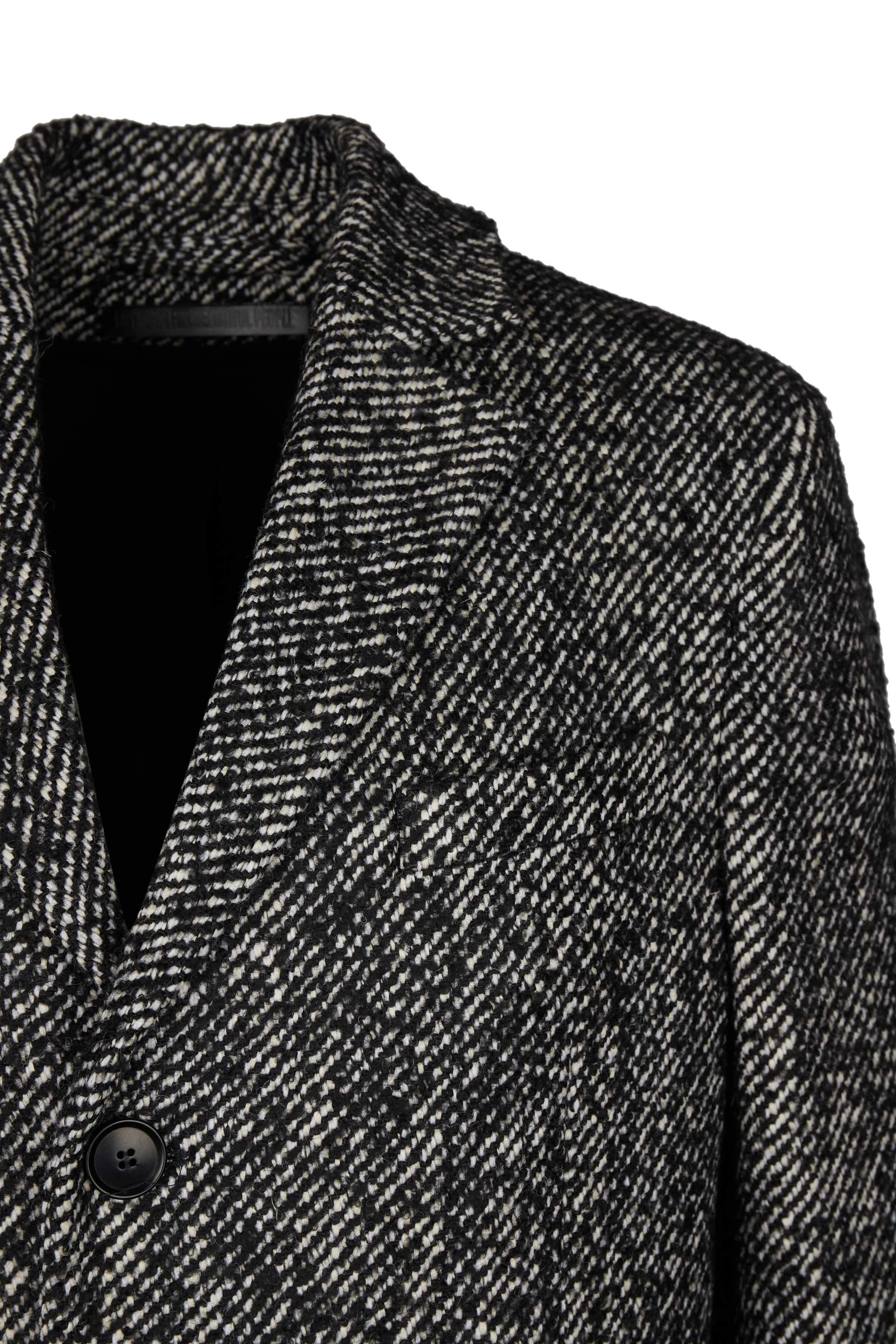 LUGO - Blazermantel in heavy Wolltwill - Herren - schwarz - Freisteller Detailansicht