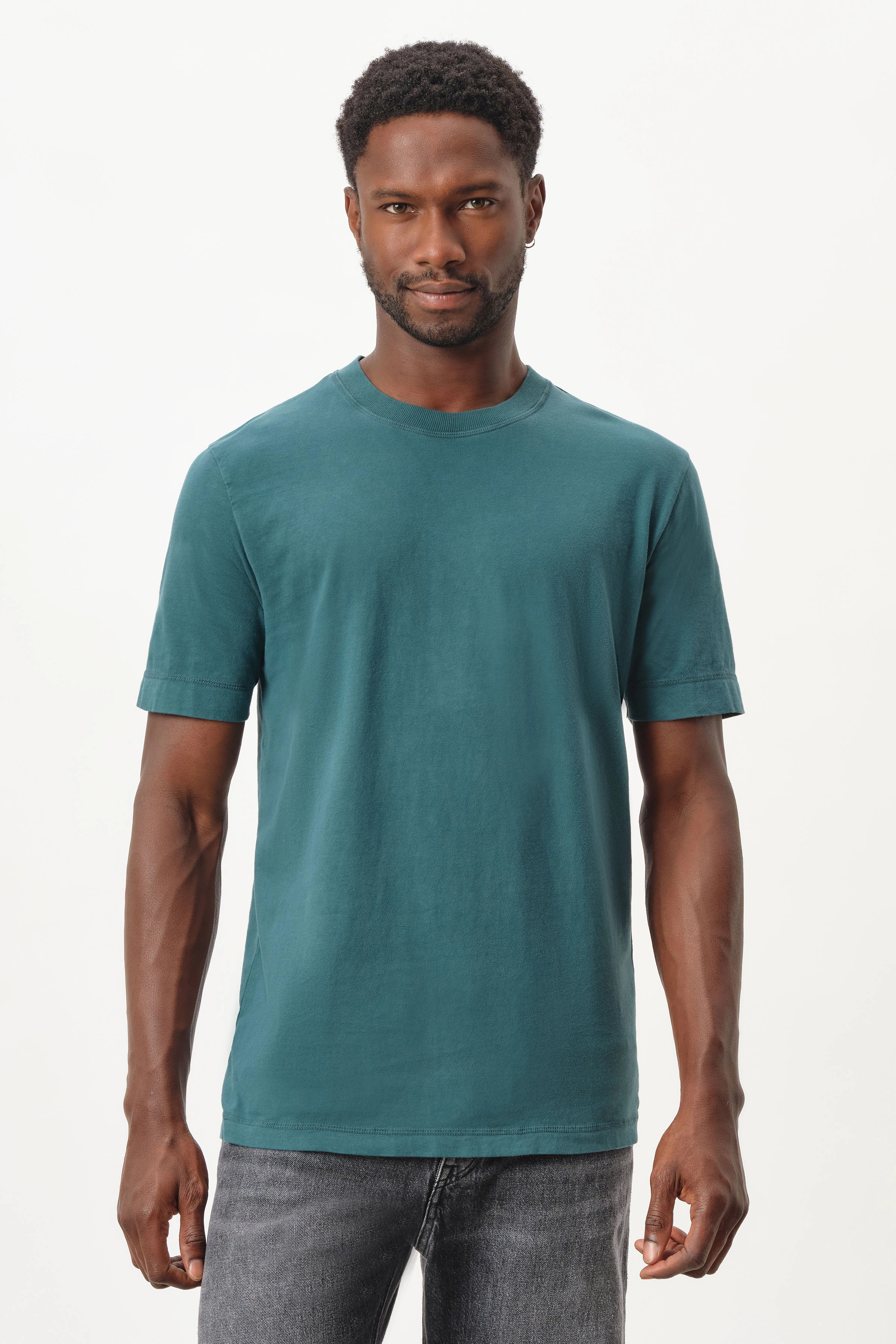 RAPHAEL - T-shirt in soft jersey - men - green - Frontansicht