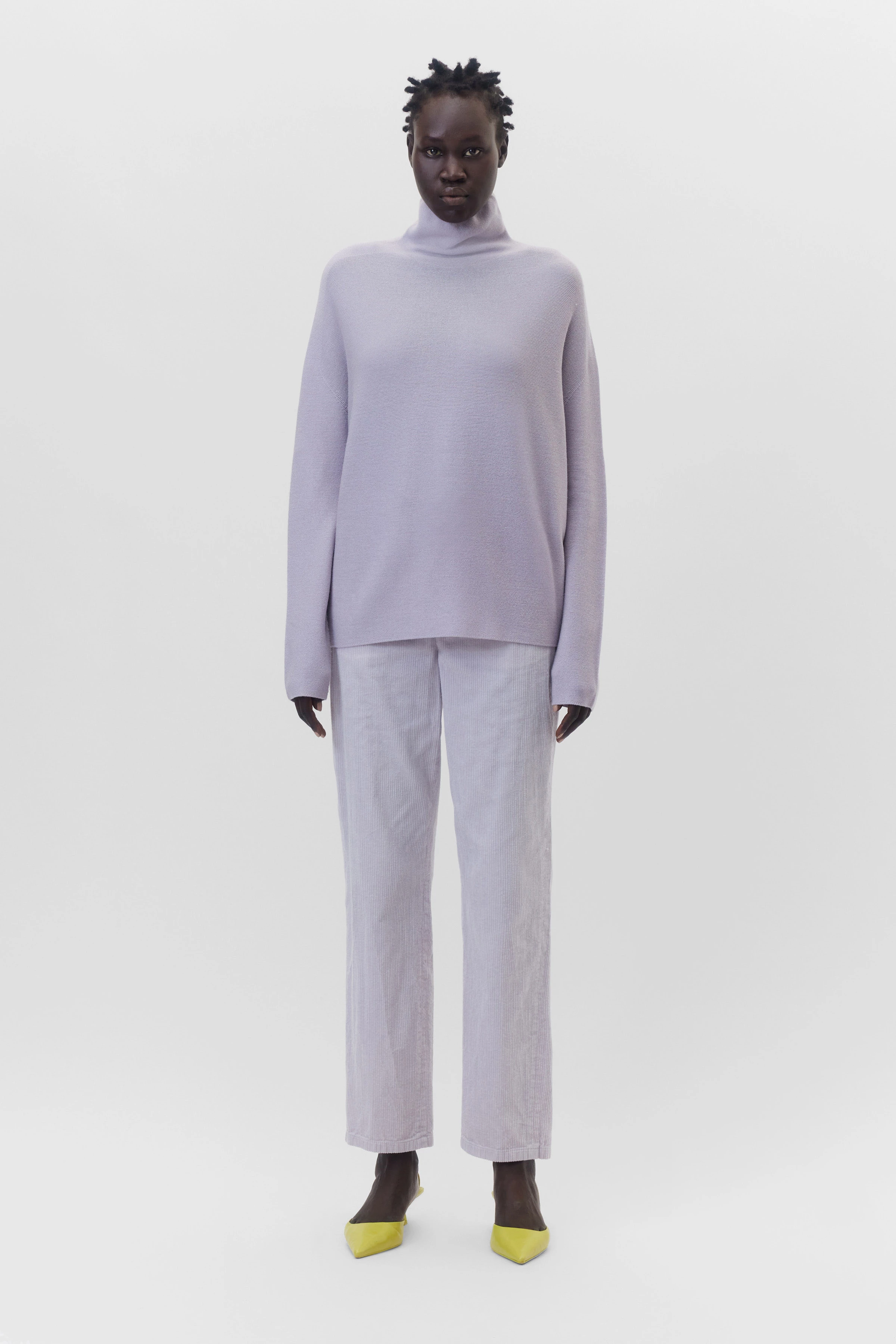 LIORA - Rullekravetrøje i merinould - women - lilla - Ganzkörper-Frontansicht