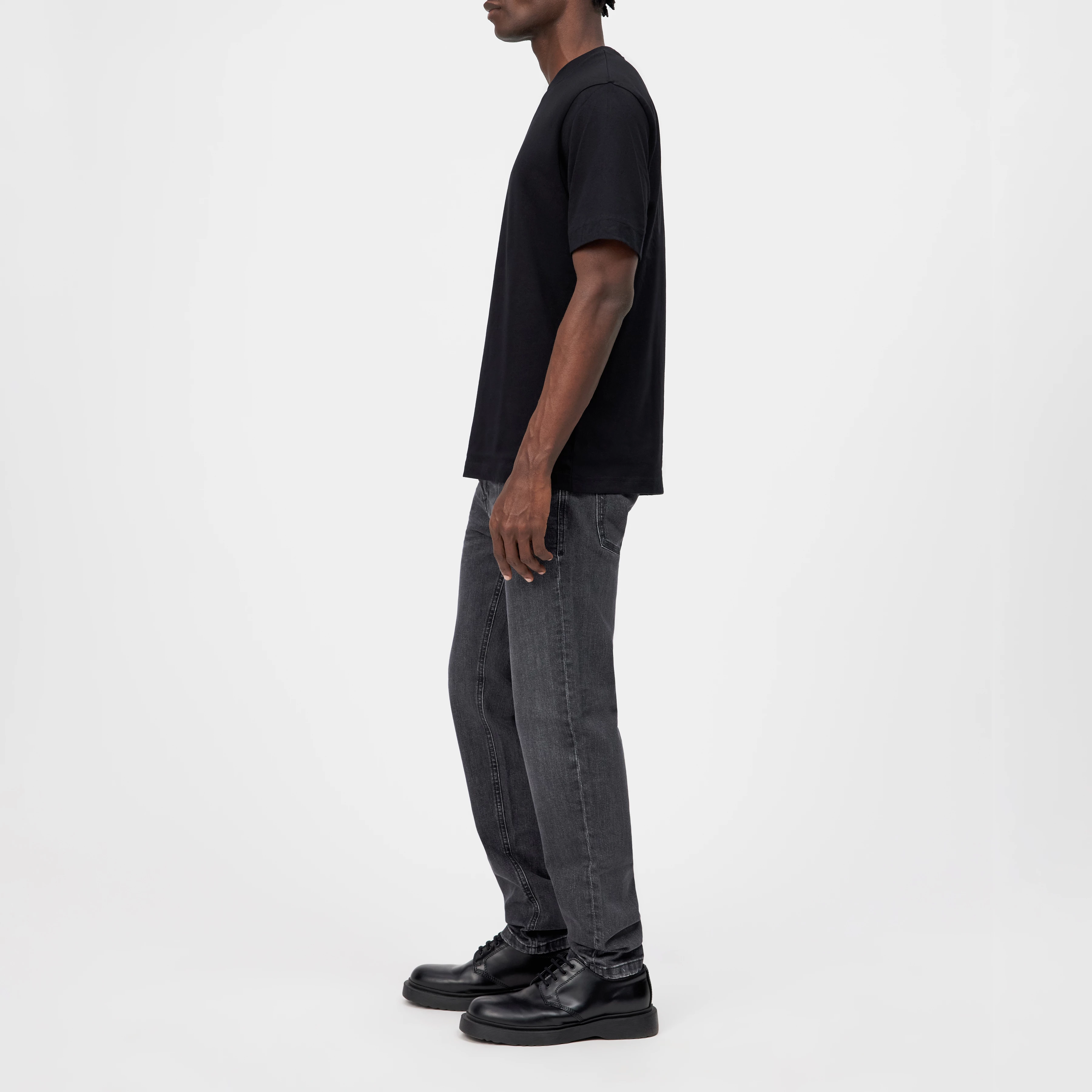 RAPHAEL - T-Shirt in reiner Baumwolle - Herren - schwarz - Seitenansicht