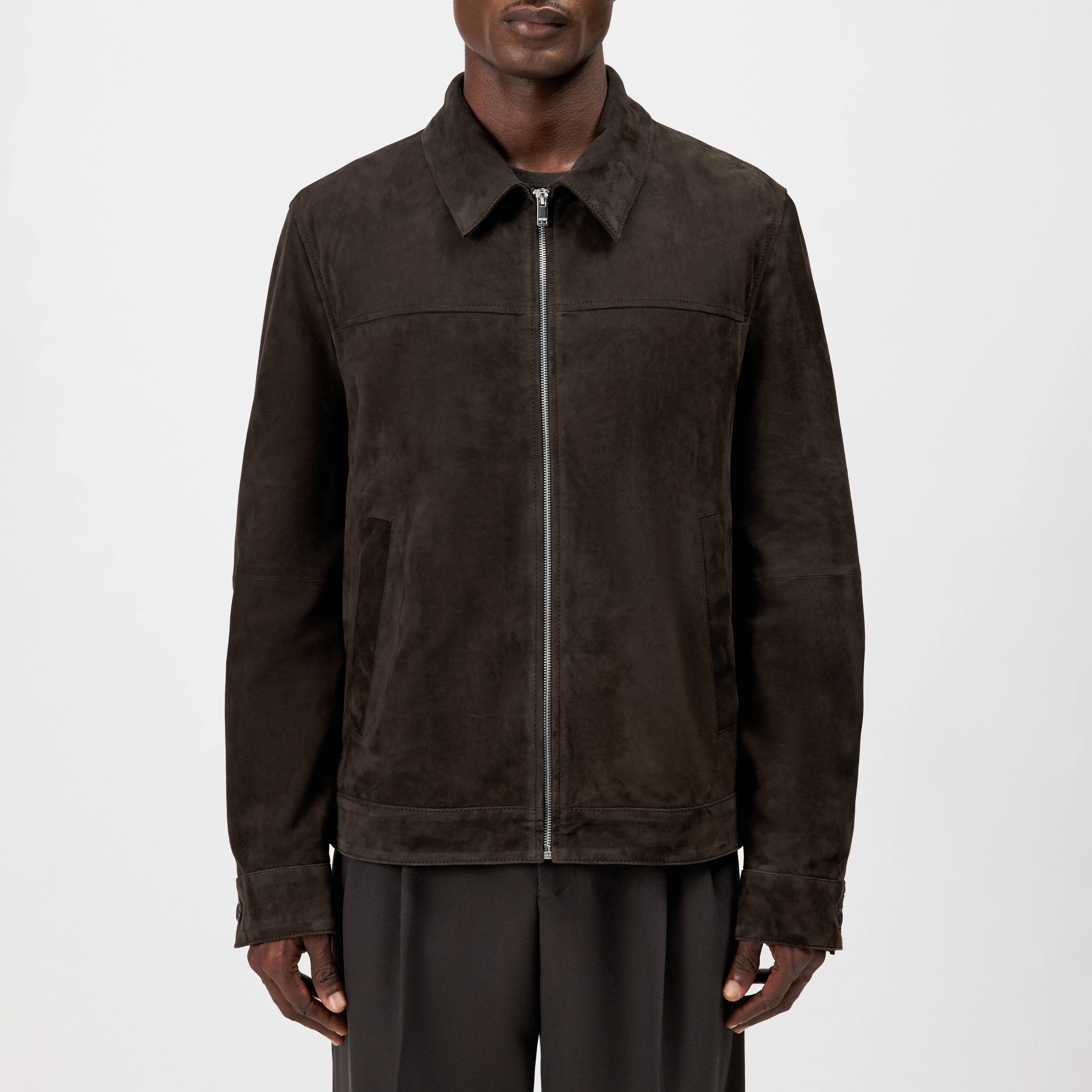 RIKKA_2 - Suede jacket - men - brown - Frontansicht