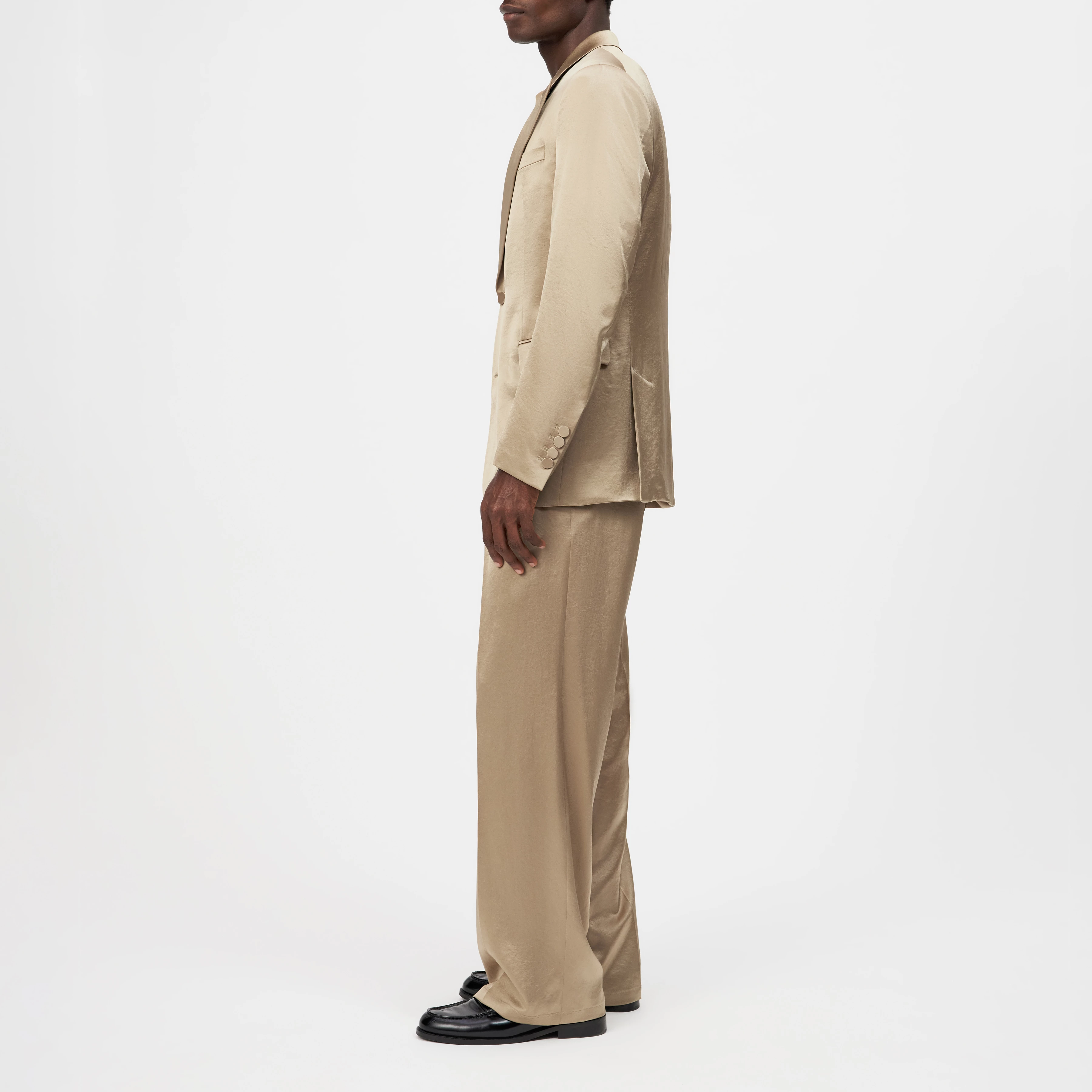 JACATO - Dinnerjacket in Satin - Herren - braun - Seitenansicht