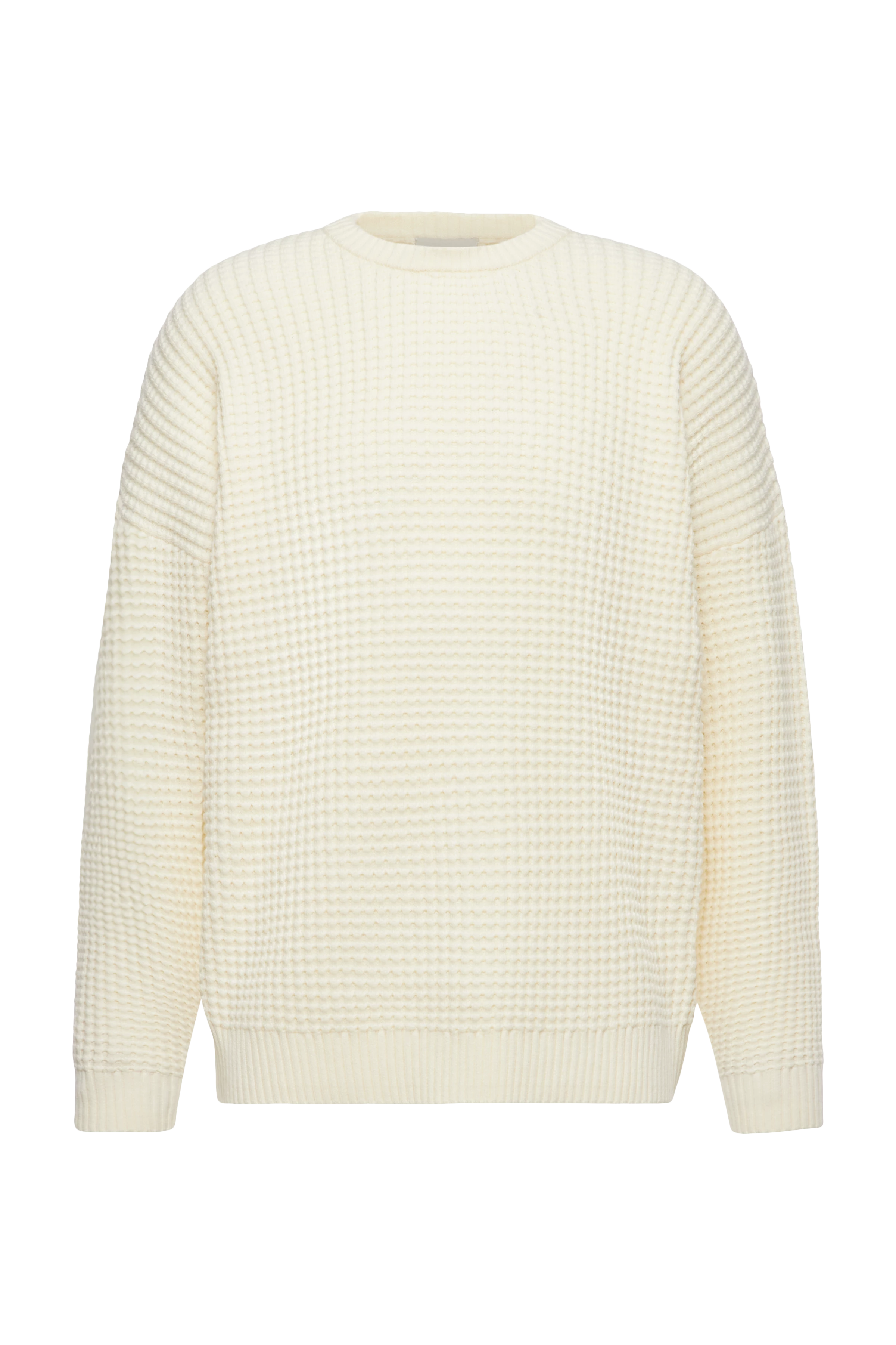 NEELIO - Pullover in Baumwoll-Mix - Herren - beige - Freisteller Frontansicht