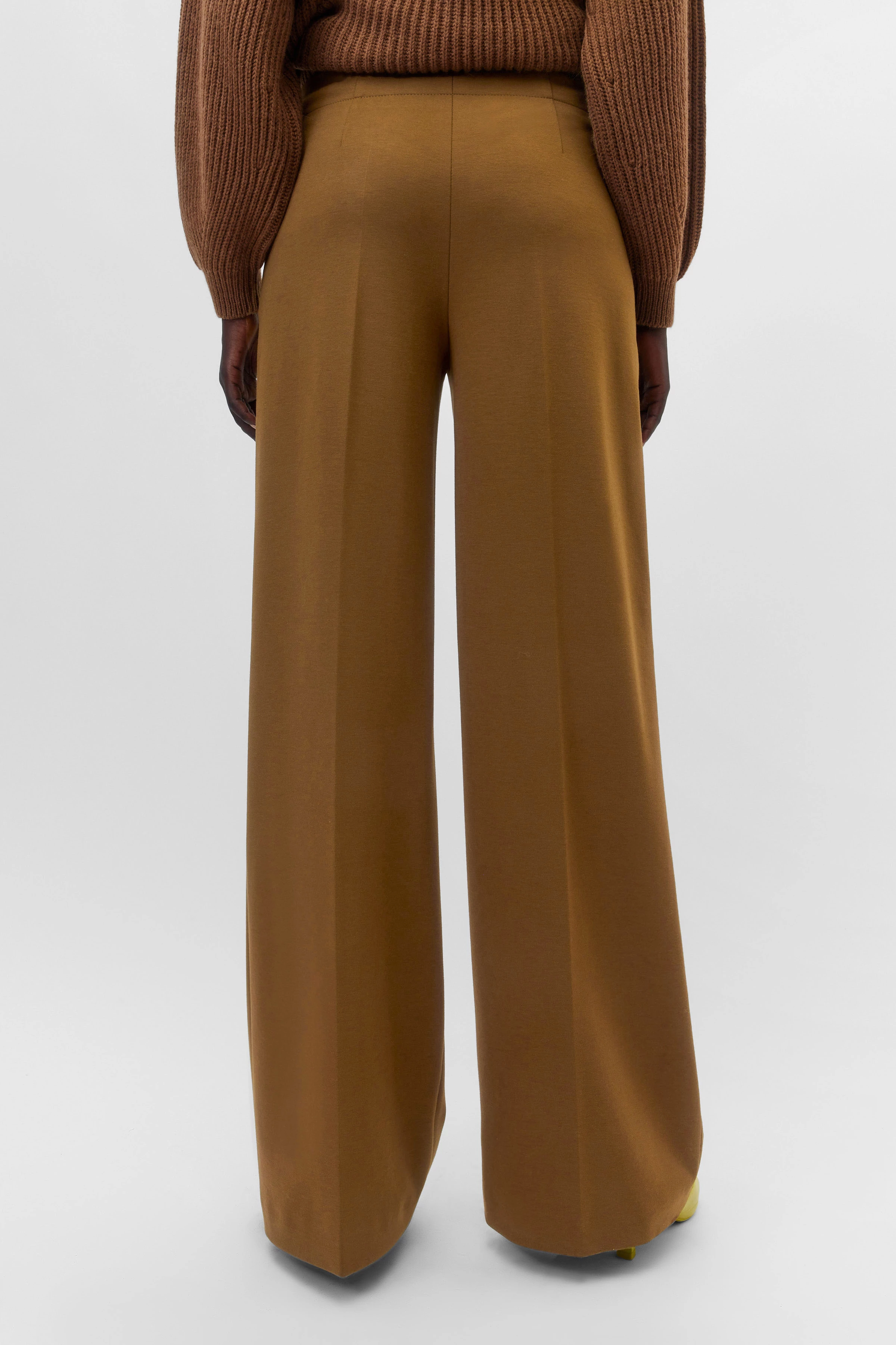 BEFORE - Jersey Marlenehose - Damen - braun - Rückansicht