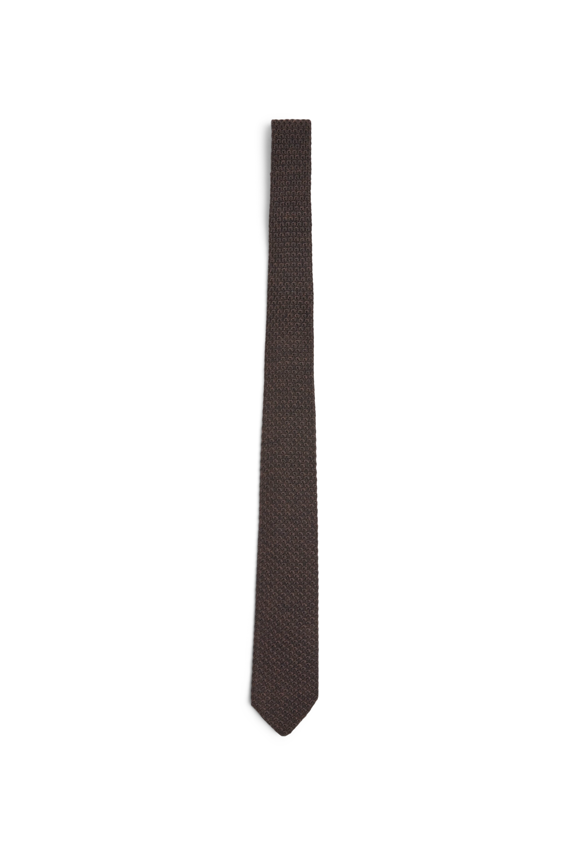 TIE_MODERN - Krawatte in Wolle - Unisex - braun - Freisteller Rückansicht