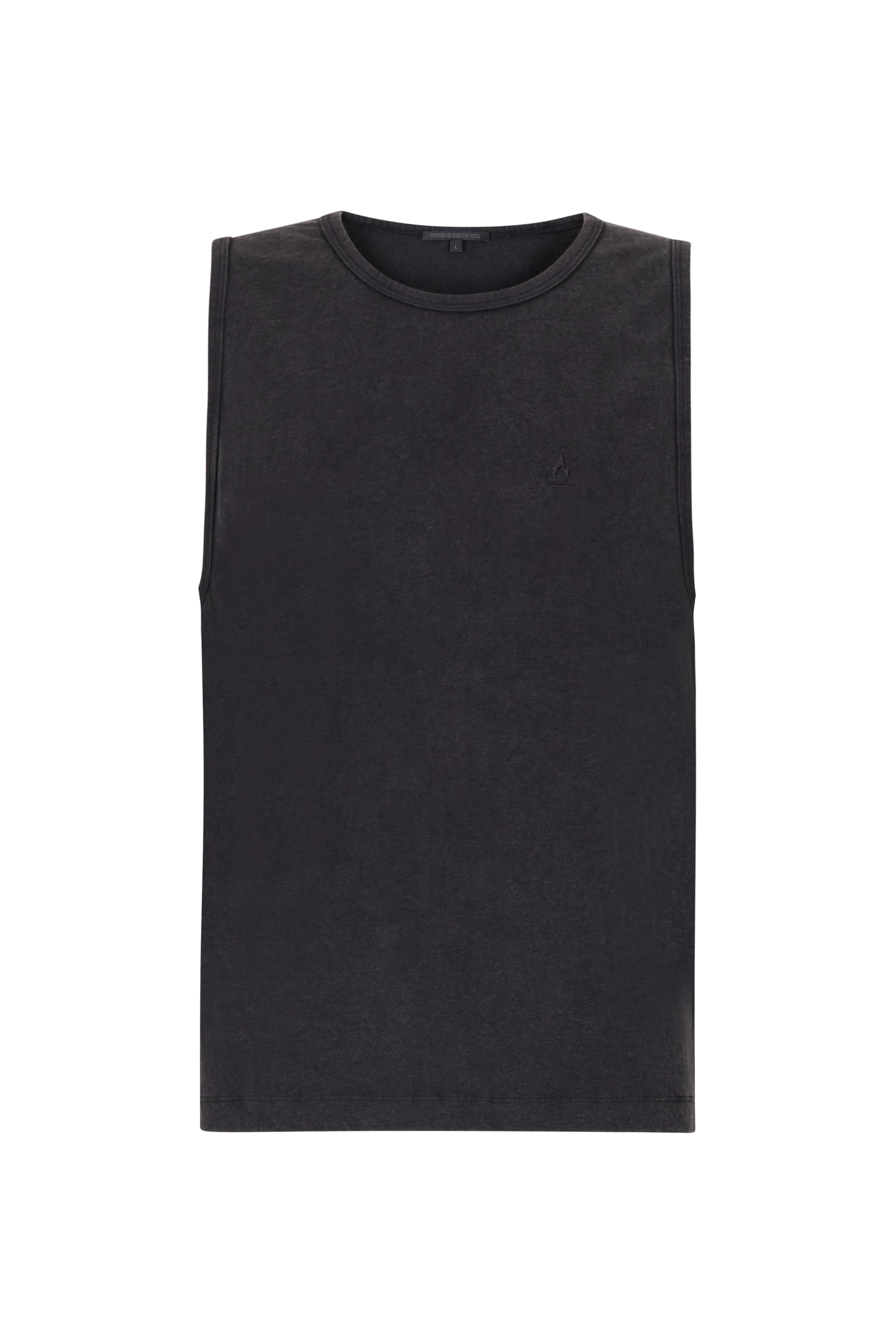 WYLAN - relaxed fit tank top in a washed look - men - grey - Freisteller Frontansicht