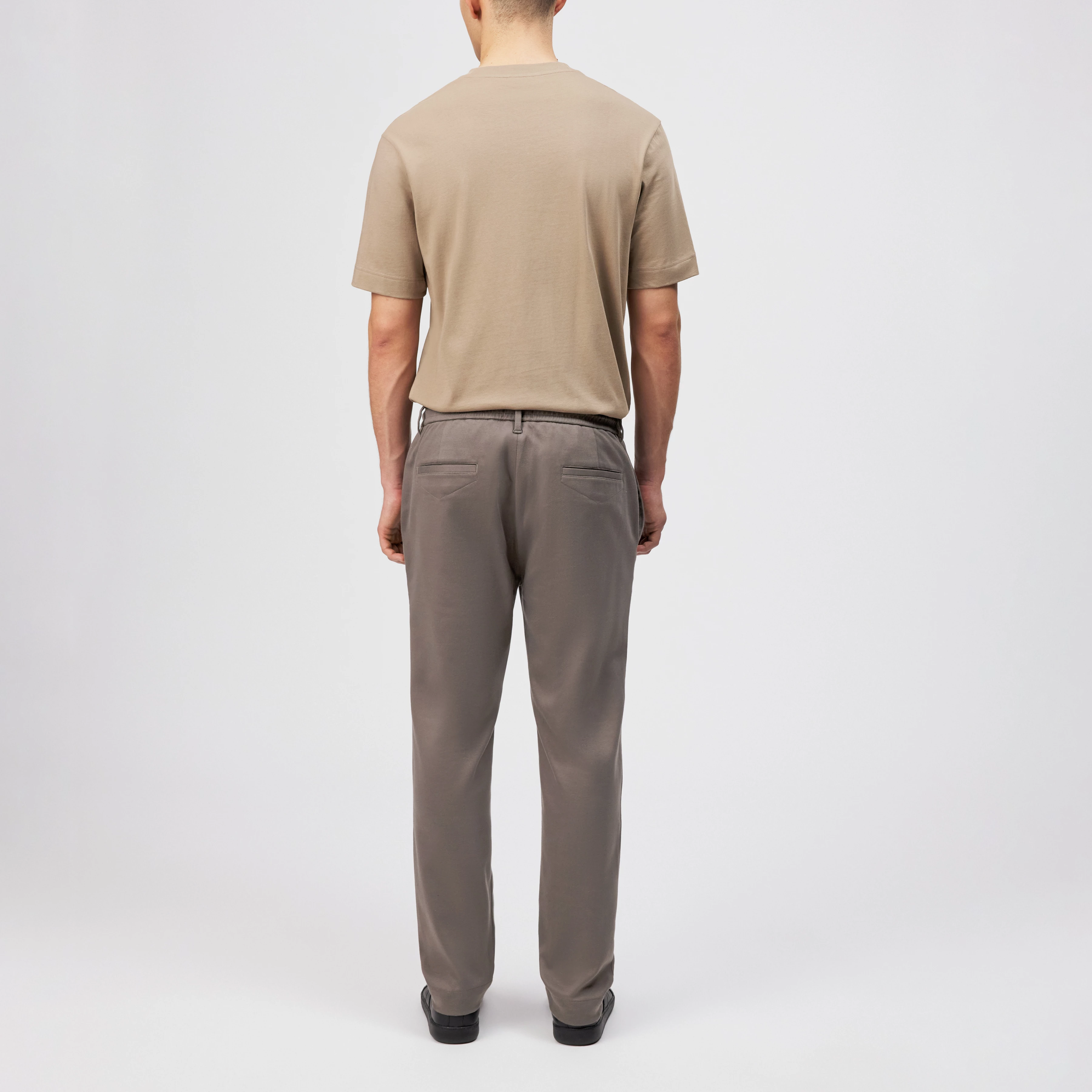 DEGER - Joggers with drawstring in pure cotton - men - brown - Rückansicht