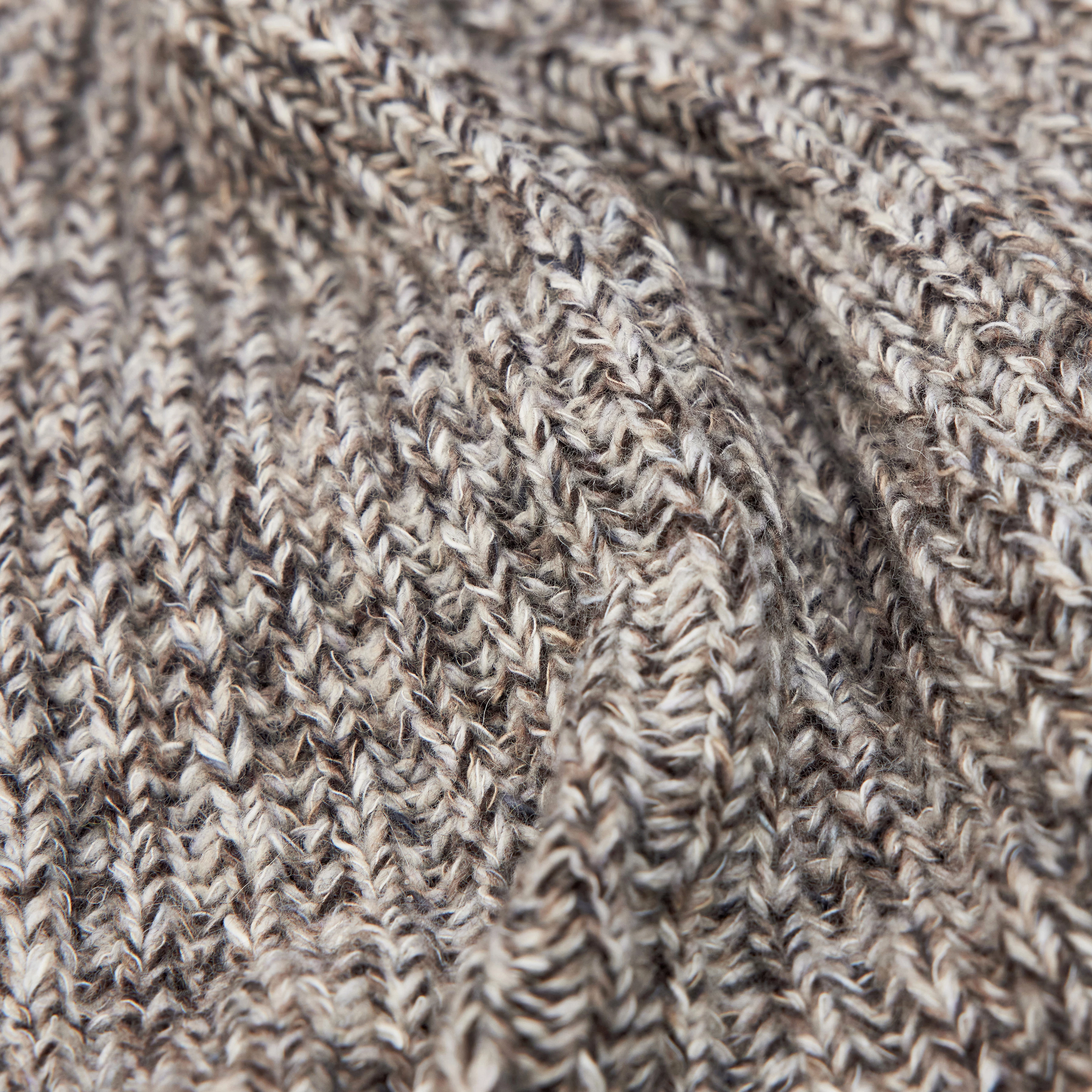 LOAH - Beanie in Woll-Baumwollmix - Unisex - braun - Materialbild (B2C)