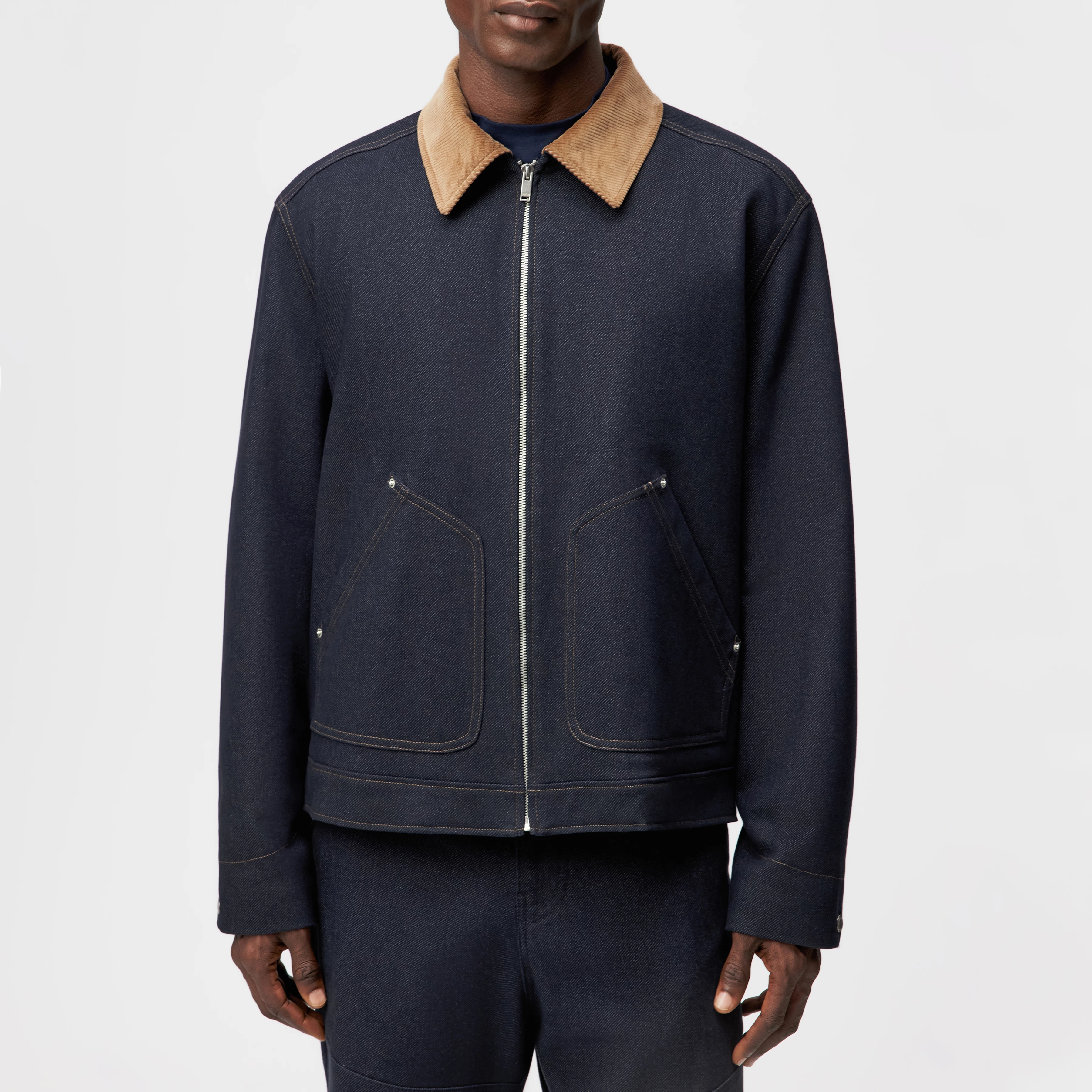 RIKALO_2 - Workwear Jacke in Baumwoll-Mix - Herren - blau - Frontansicht