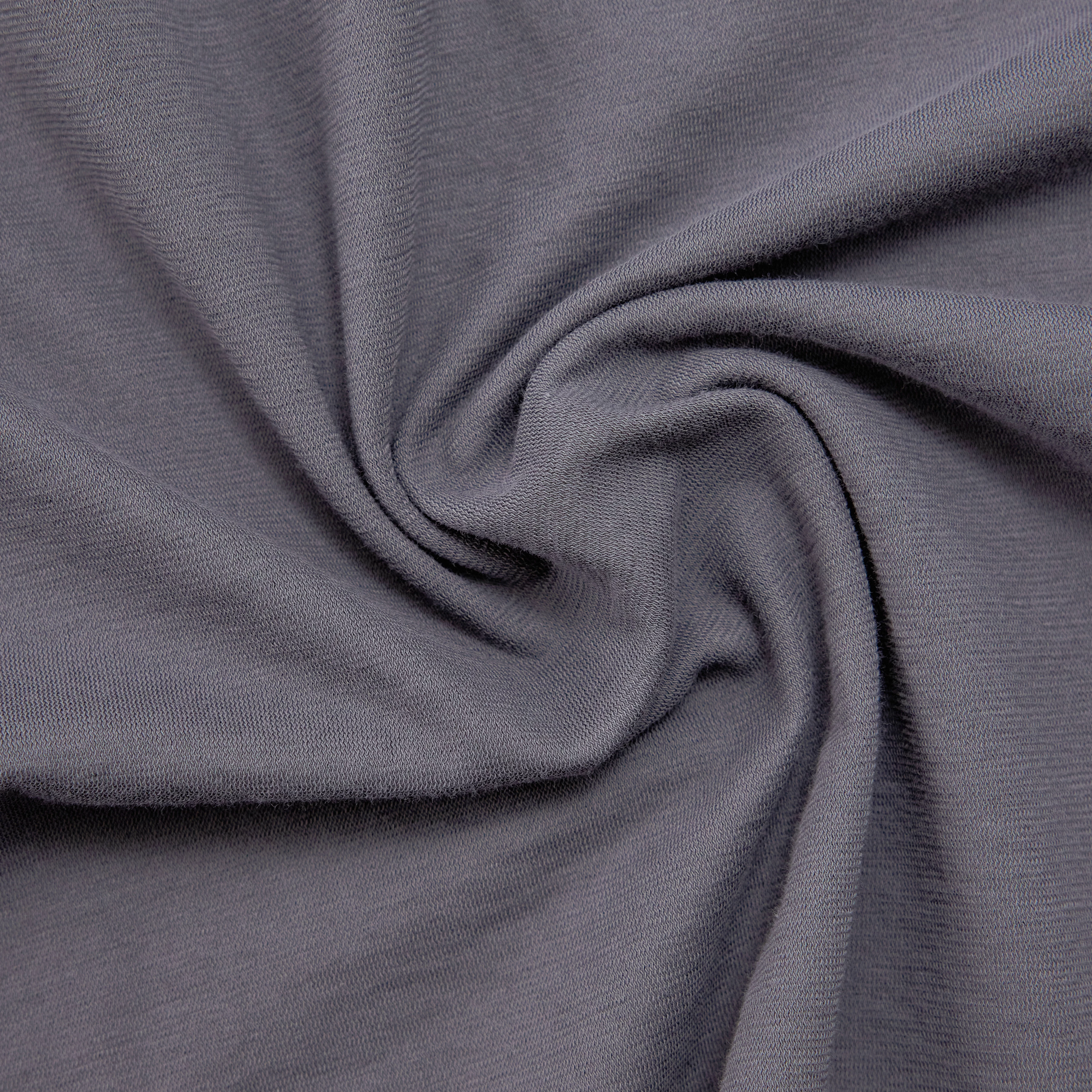 KUSIA - Lässiges T-Shirt in Baumwoll-Crepe - Damen - grau - Materialbild (B2C)