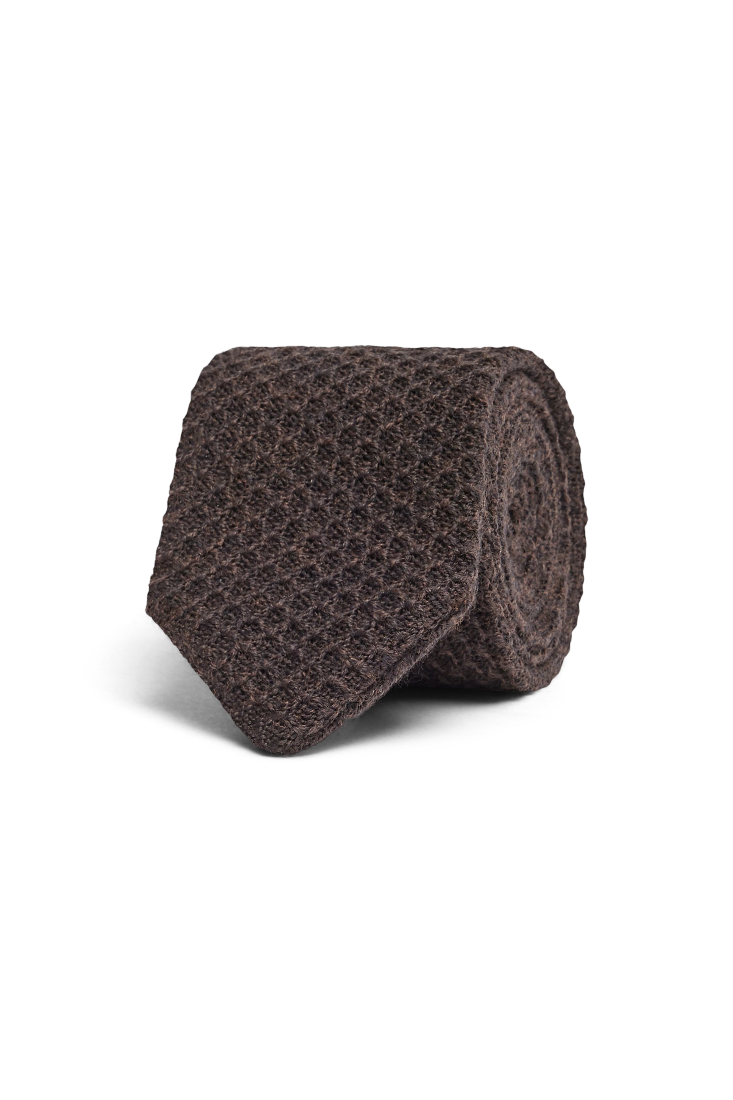 TIE_MODERN - Krawatte in Wolle - Unisex - braun - Freisteller Frontansicht