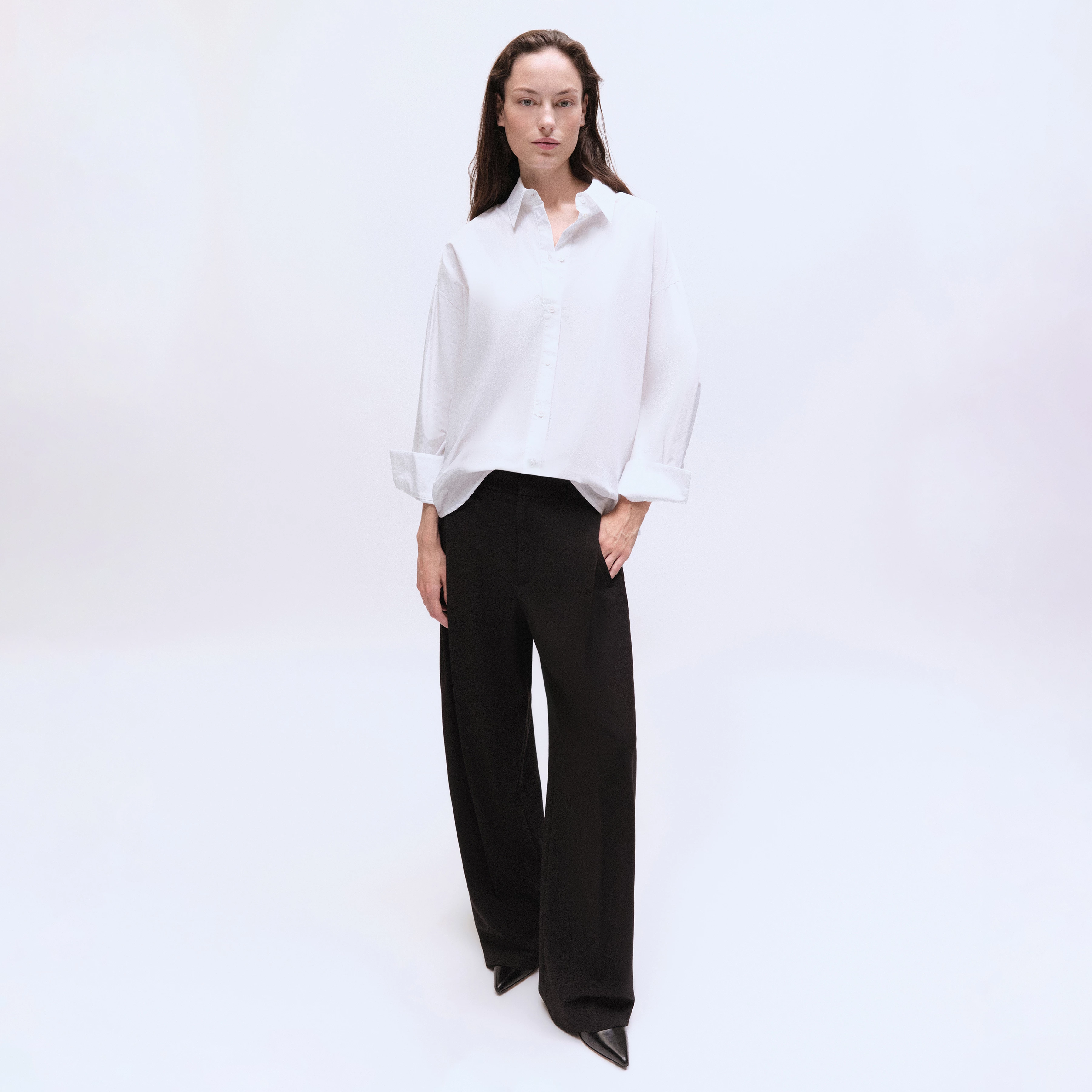 LYNDARA - Casual shirt blouse in poplin - women - white