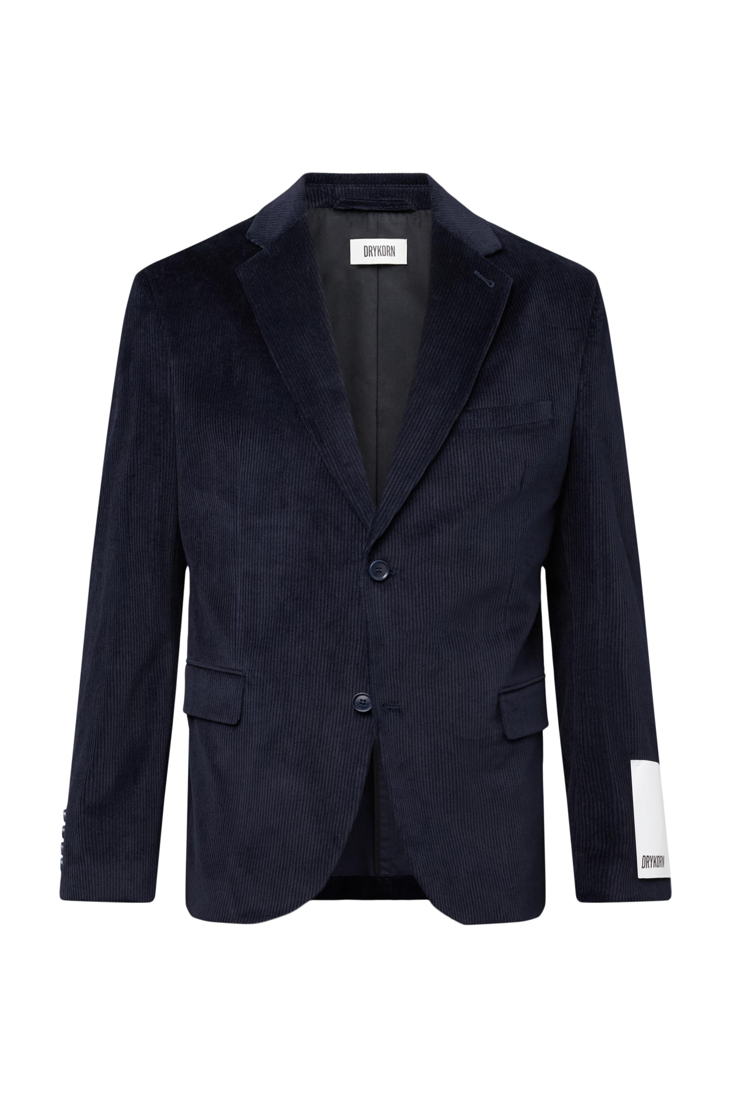 YAMES - Single-breasted jacket in cotton corduroy - men - blue - Freisteller Frontansicht
