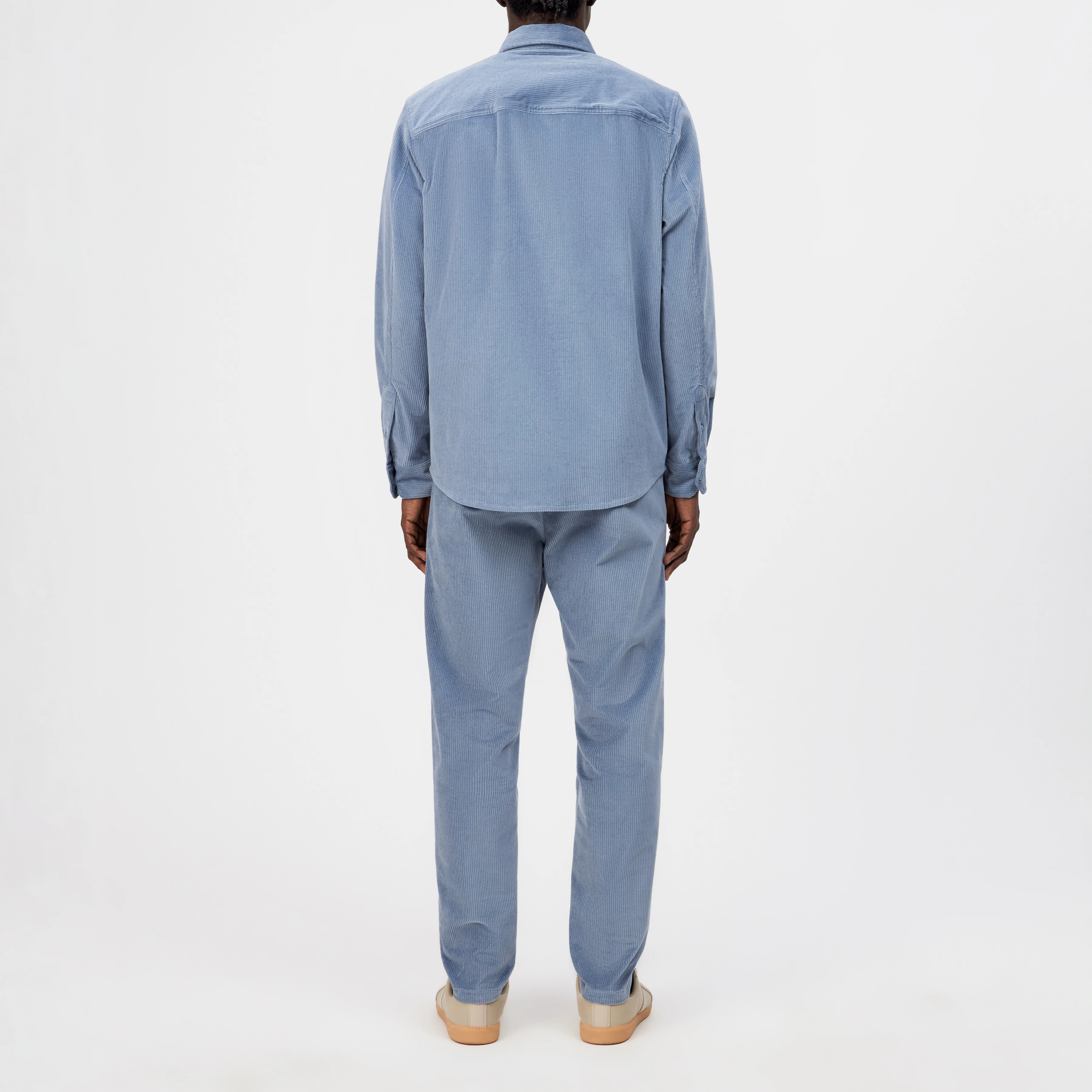 LIET_3 - Button-down shirt in cotton corduroy - men - blue - Rückansicht