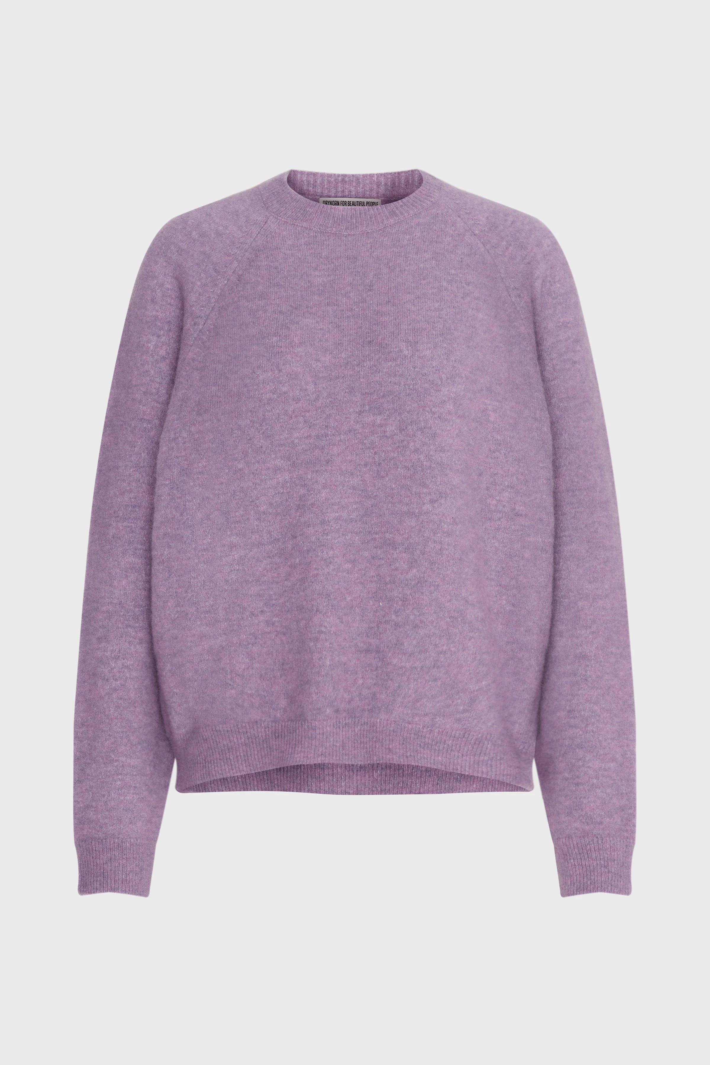 PEMIRI - egg-shape jumper with raglan sleeves in alpaca mix - women - purple - Freisteller Frontansicht