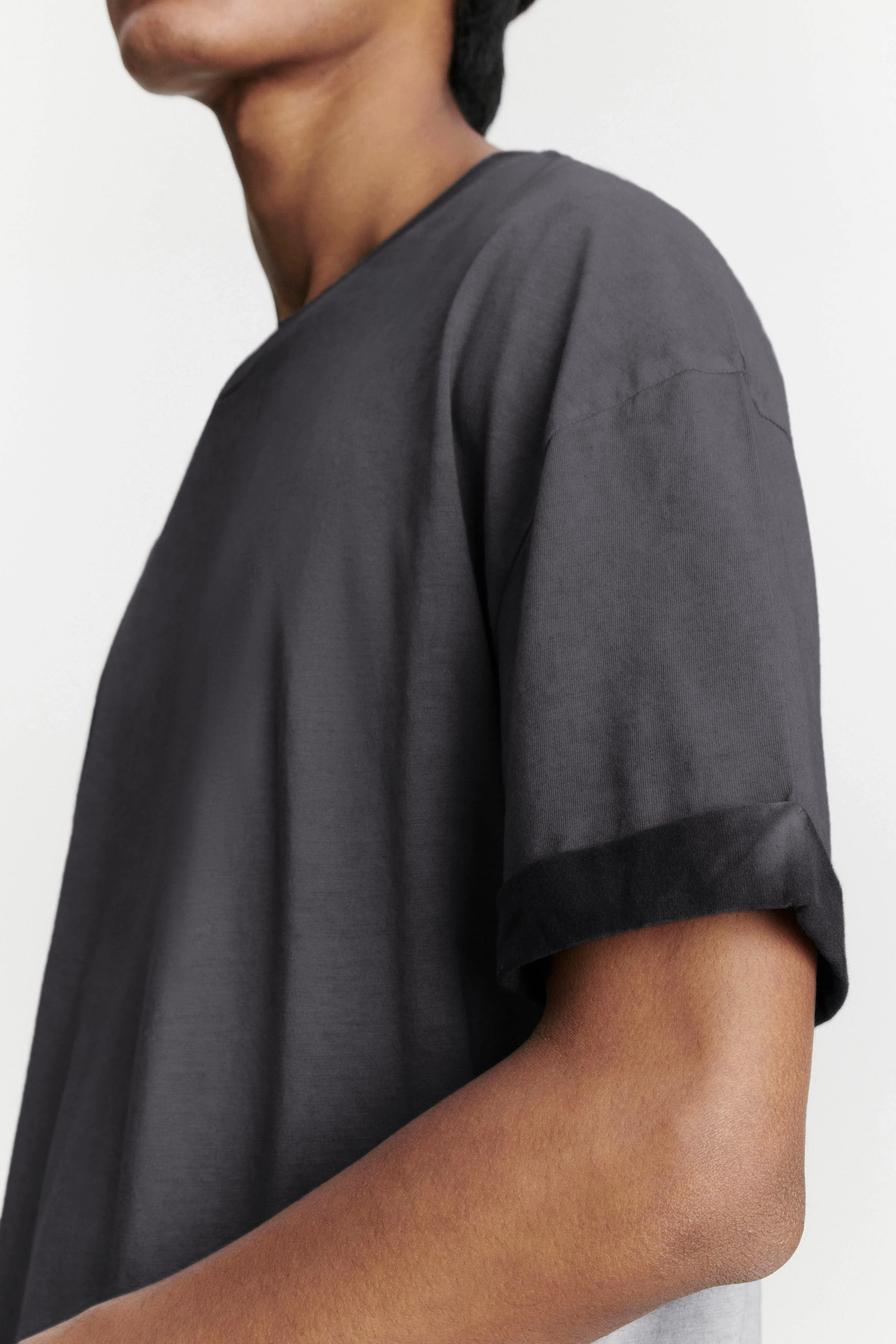 THILO - relaxed fit t-shirt made of modal mix - men - grey - Seitenansicht