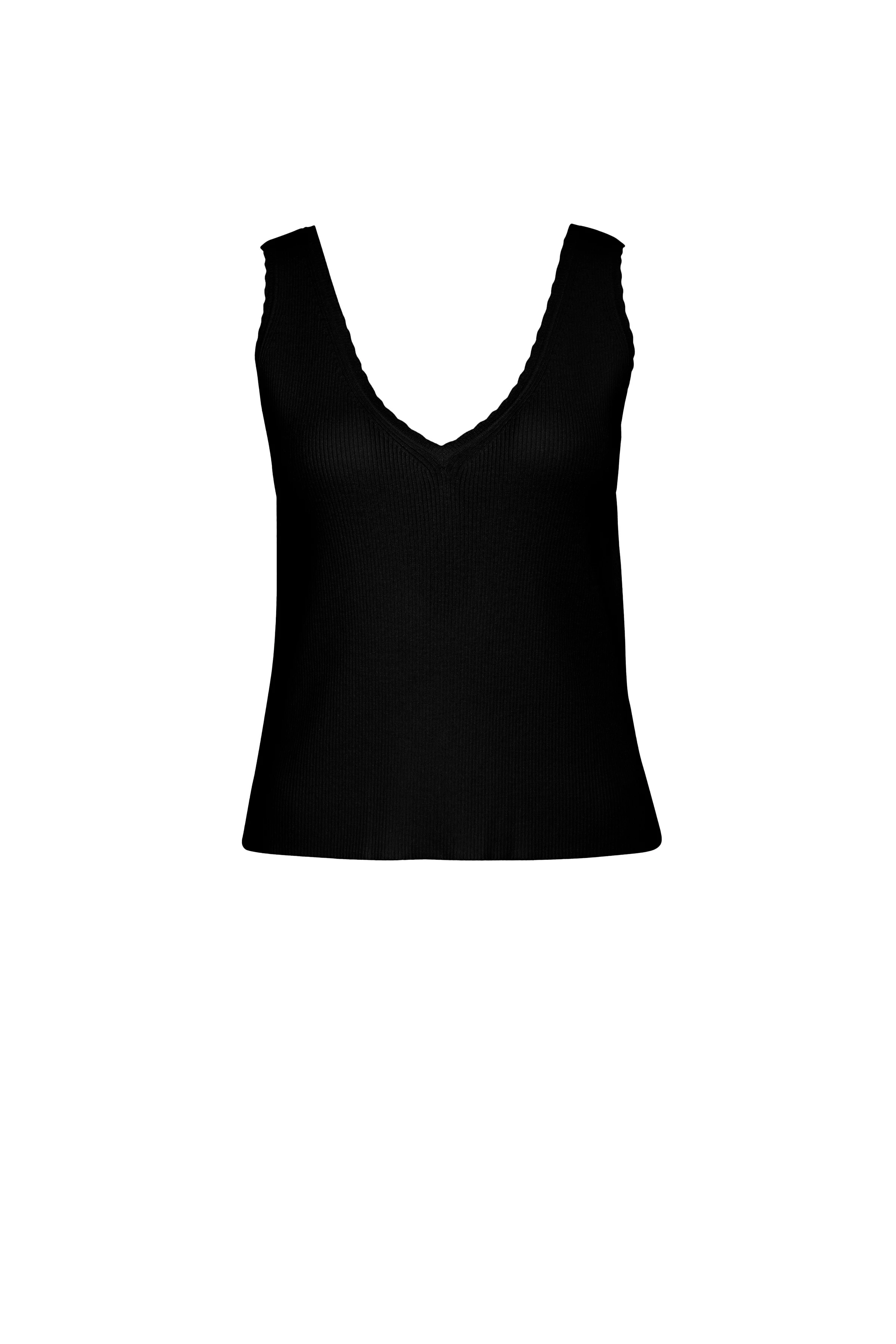 DJUNA - stricktop - women - black - Freisteller Frontansicht