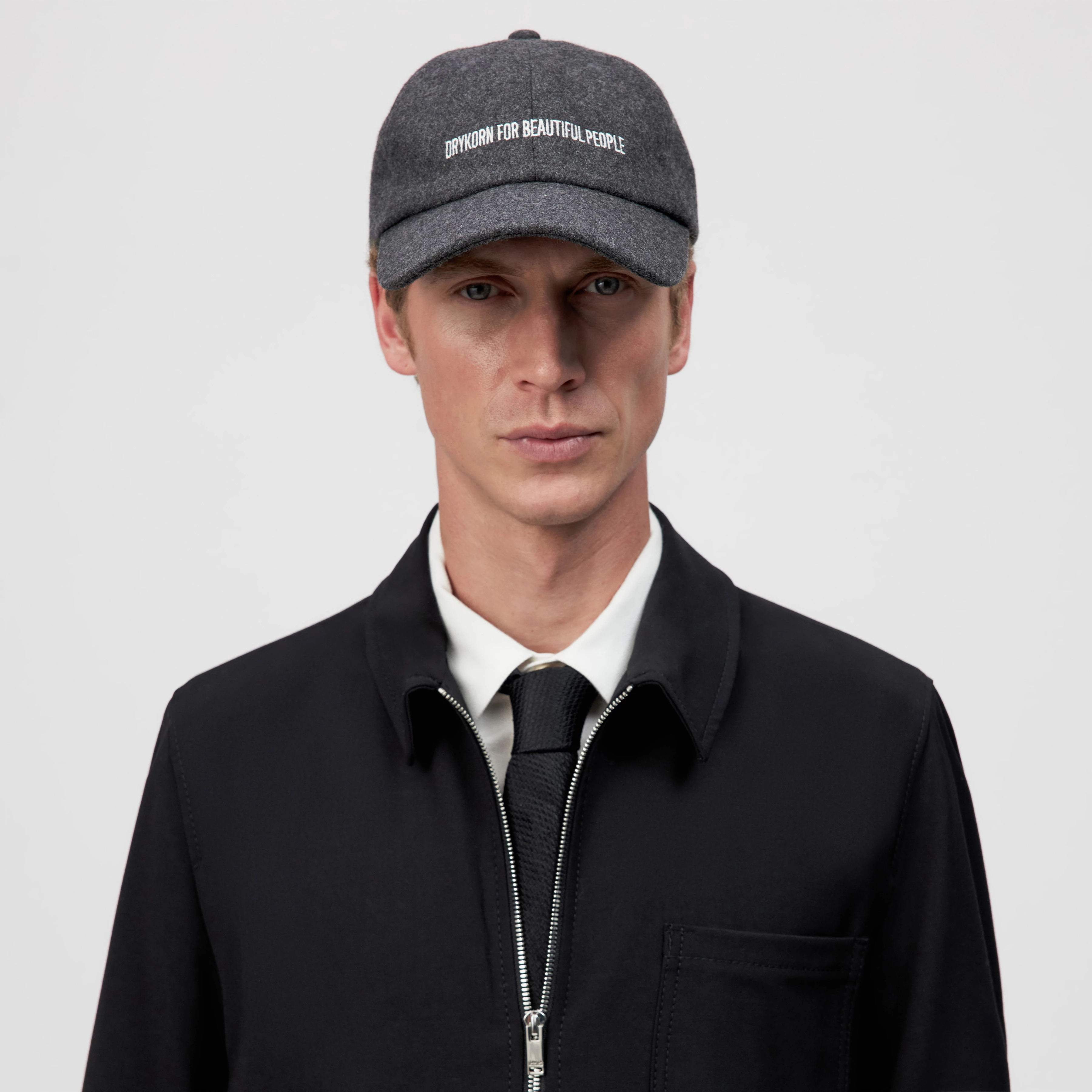 JESPER - Cap in Woll-Mix - Unisex - grau - Rückansicht