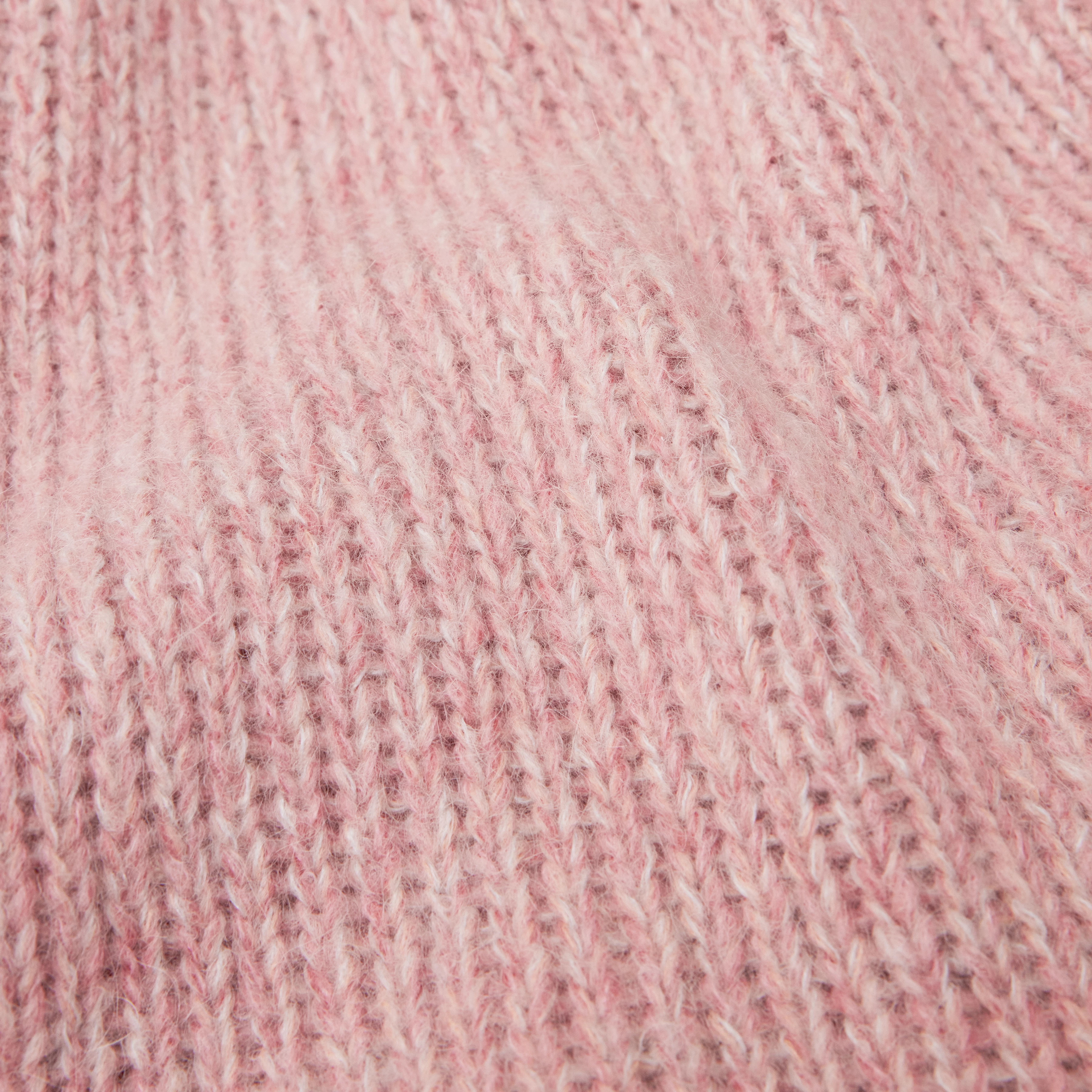 SOMAIJA - Oversized Pullover in Mouliné-Alpaka-Wollmix - Damen - rosa - Materialbild (B2C)