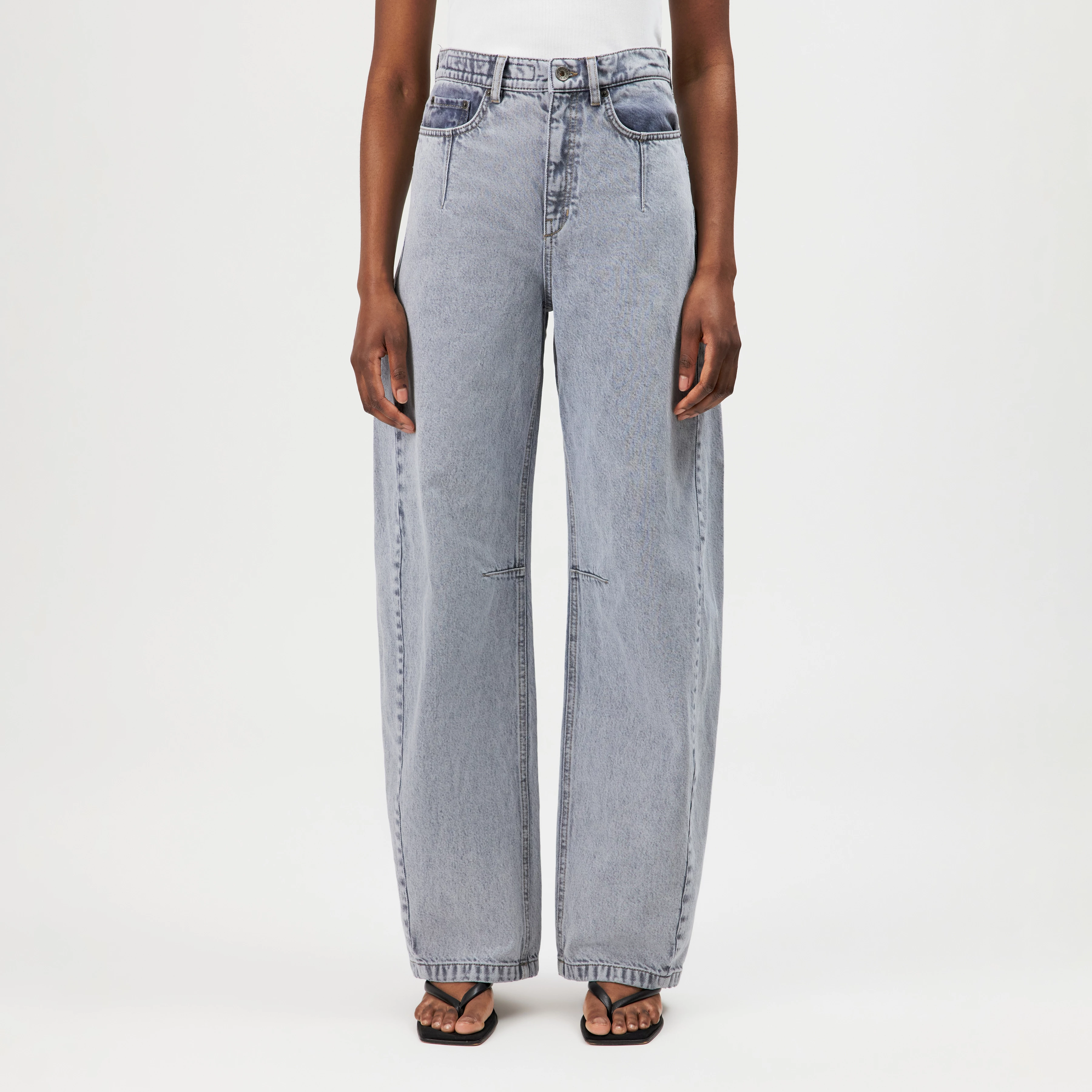 LIABLE - Pantalon coupe décontractée en denim clair - women - bleu - Frontansicht