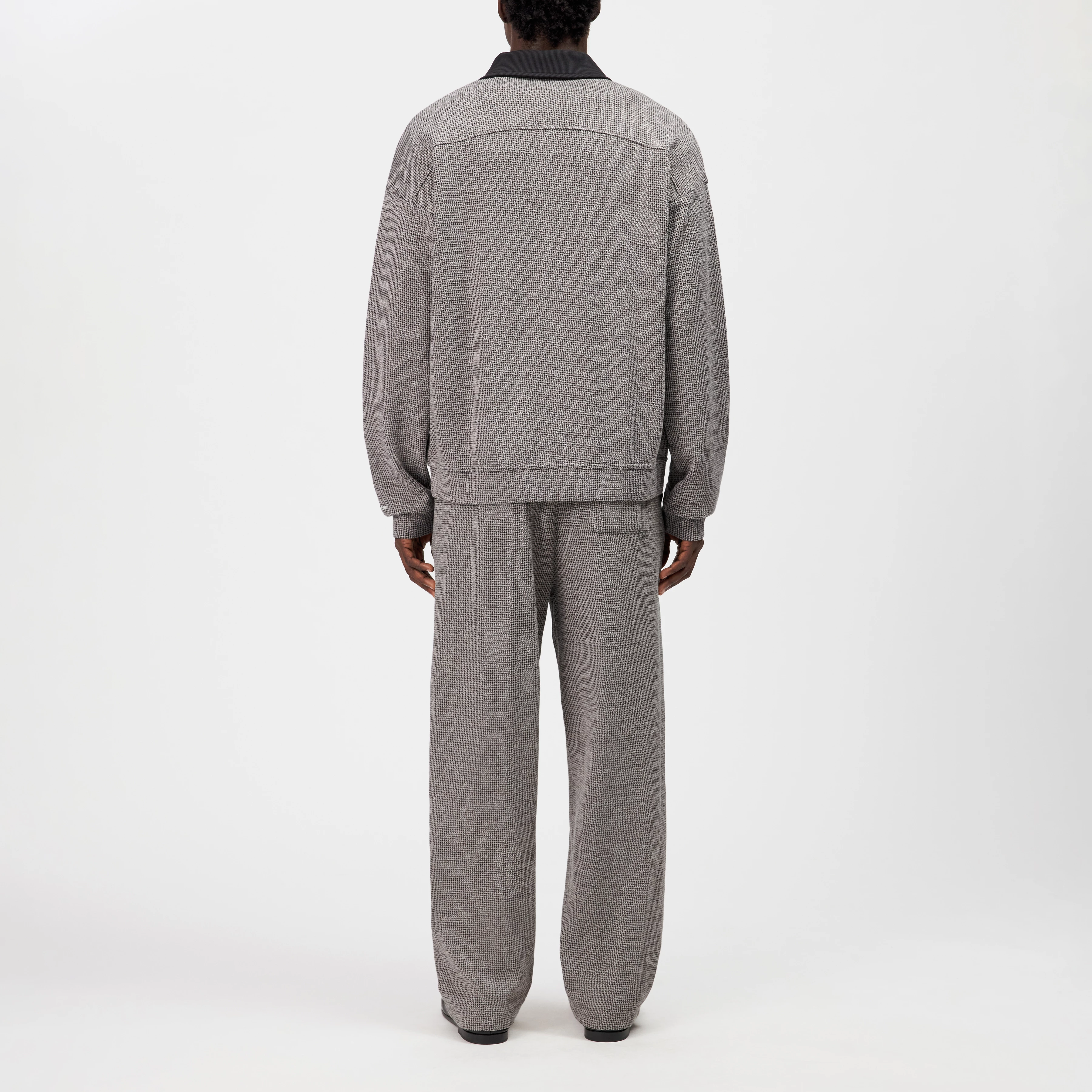 ARELIO - Jacke mit Kontrastkragen in Baumwoll-Mix - Herren - braun - Rückansicht