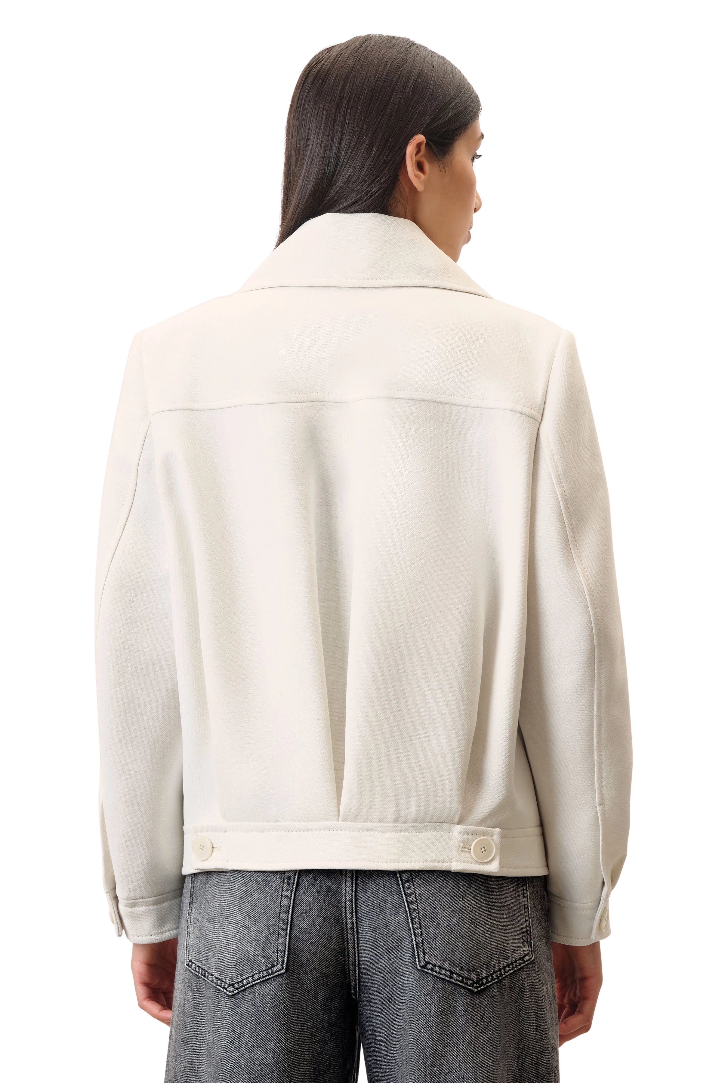 Women sweat jacket HASTING in off_white from DRYKORN