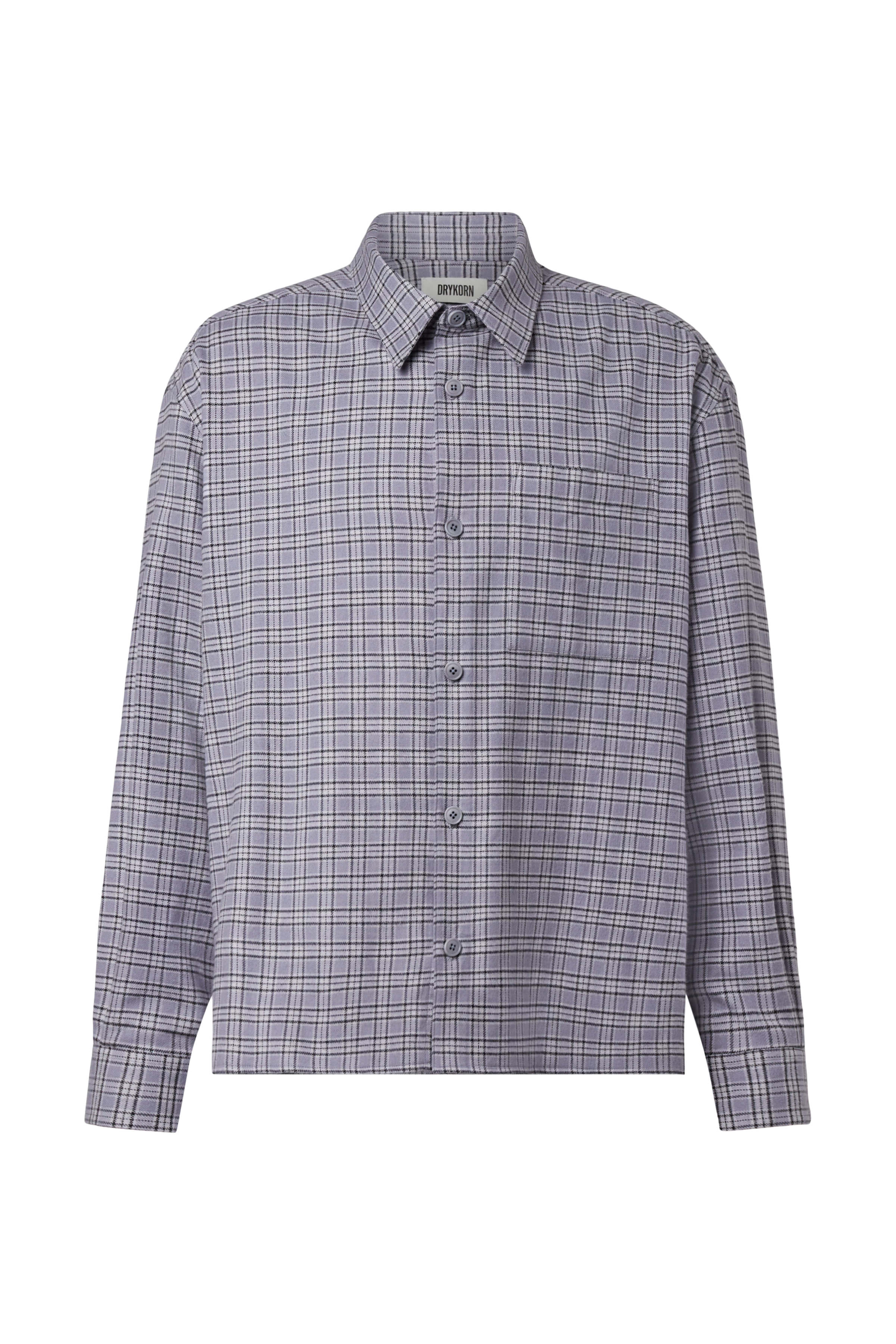 BAUNT - Regular Fit Cotton-blend Shirt - men - grey - Freisteller Frontansicht