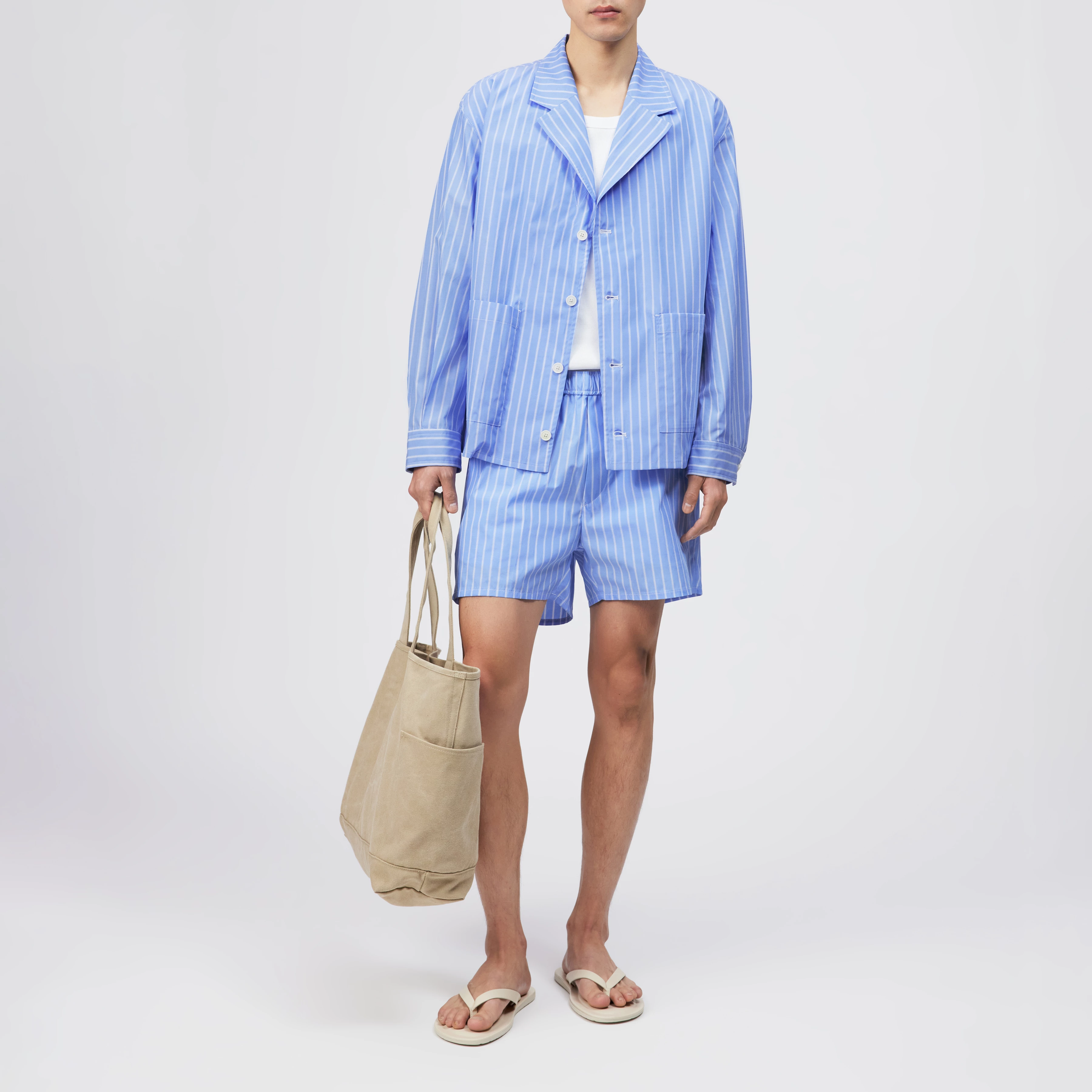 KORY - Shorts with a technical touch. - men - blue - Ganzkörper-Frontansicht