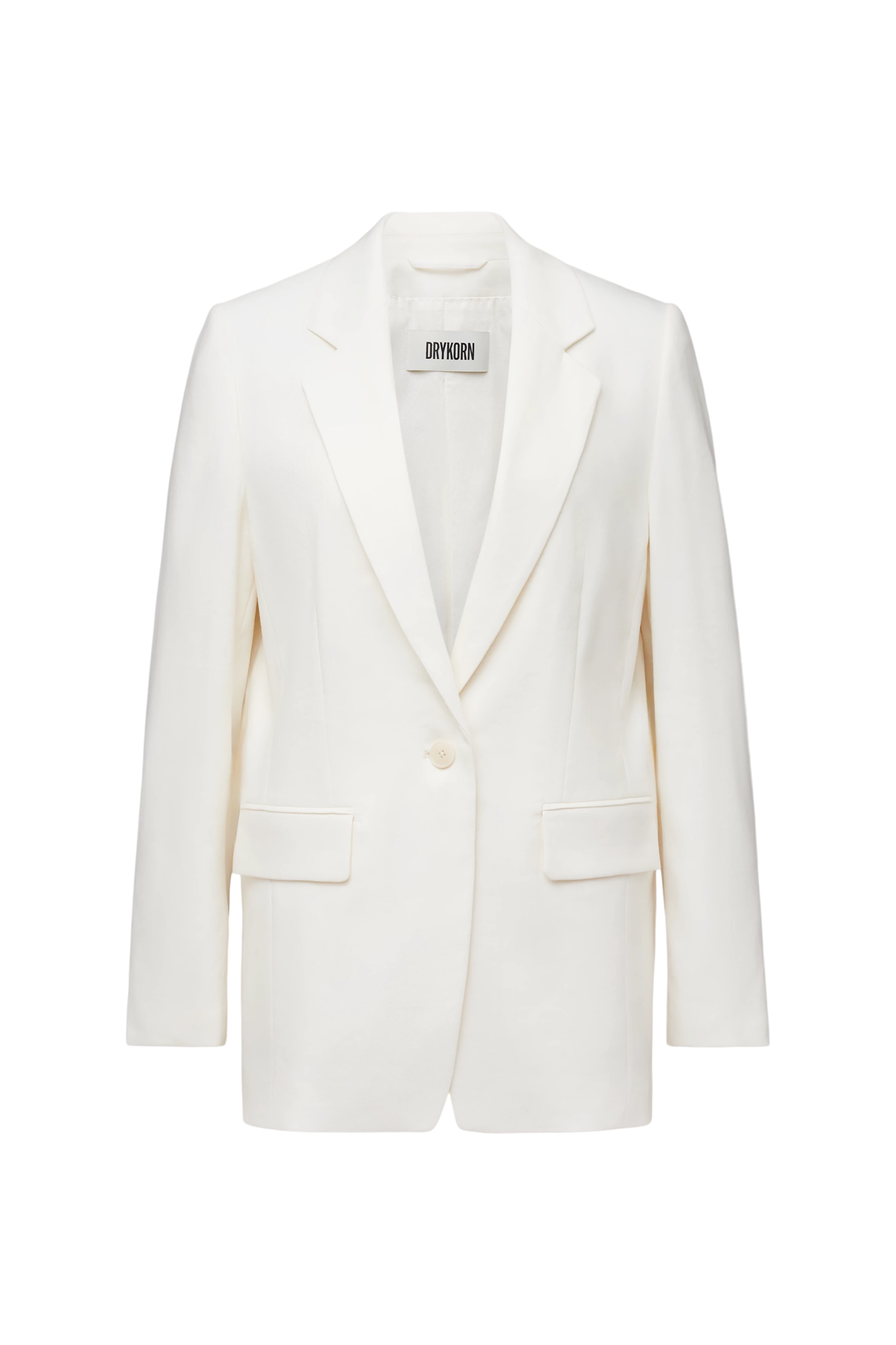 GLENDALE - Boyfriend Blazer in Linen Blend - women - off white - Freisteller Frontansicht