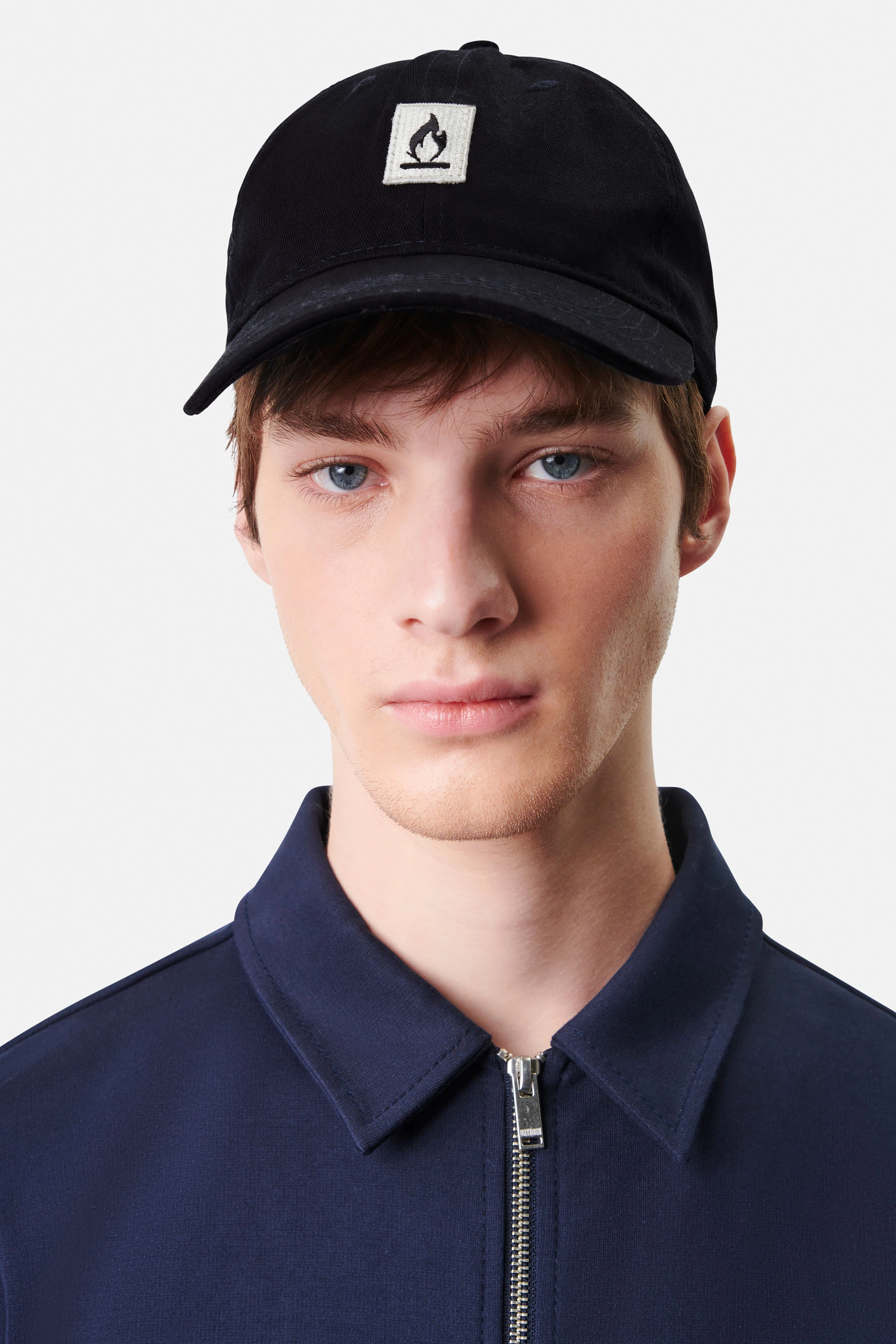 TEGG - Cap in reiner Baumwolle - Unisex - blau - Frontansicht