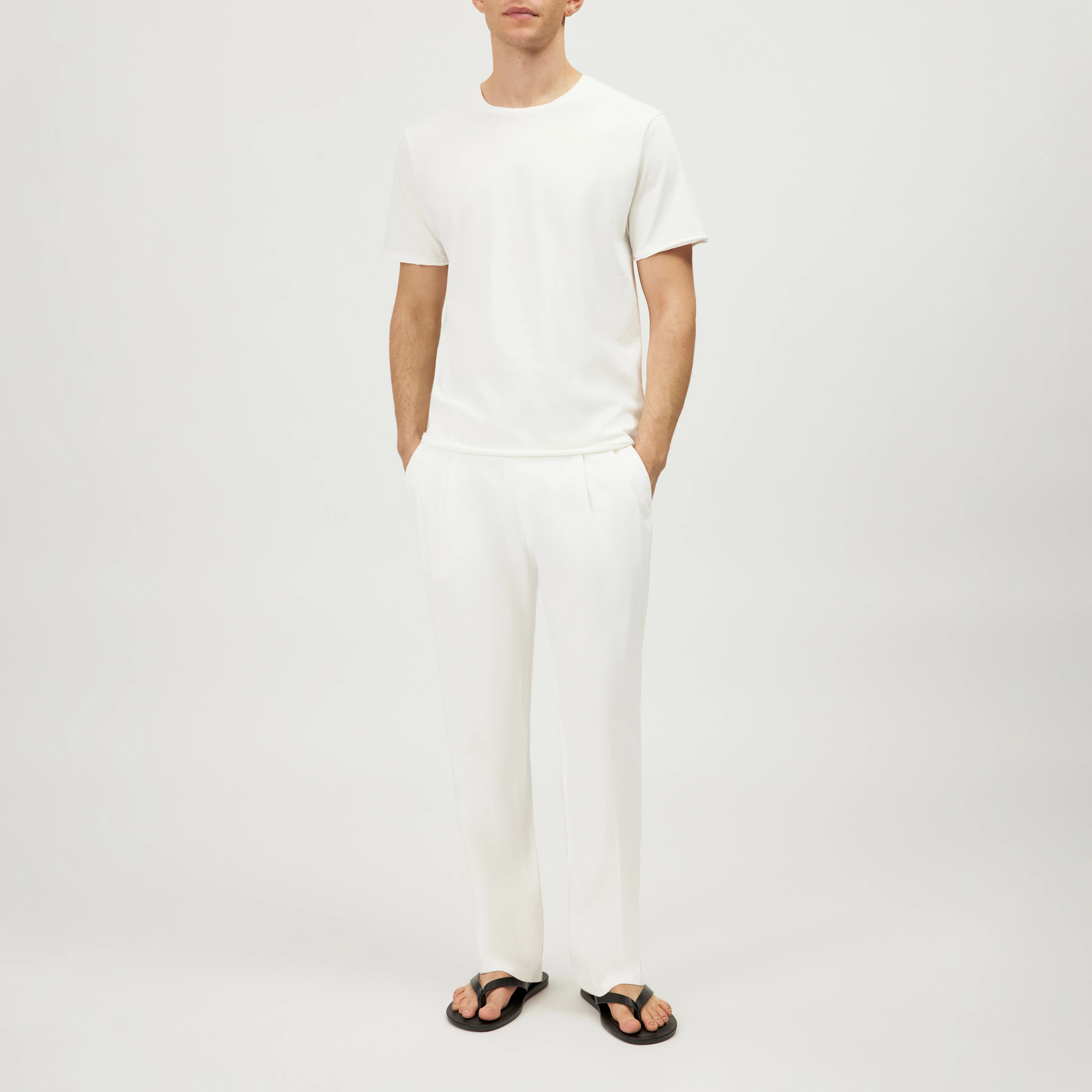 KENDRICK_2 - T-shirt in pure cotton - men - off white - Ganzkörper-Frontansicht