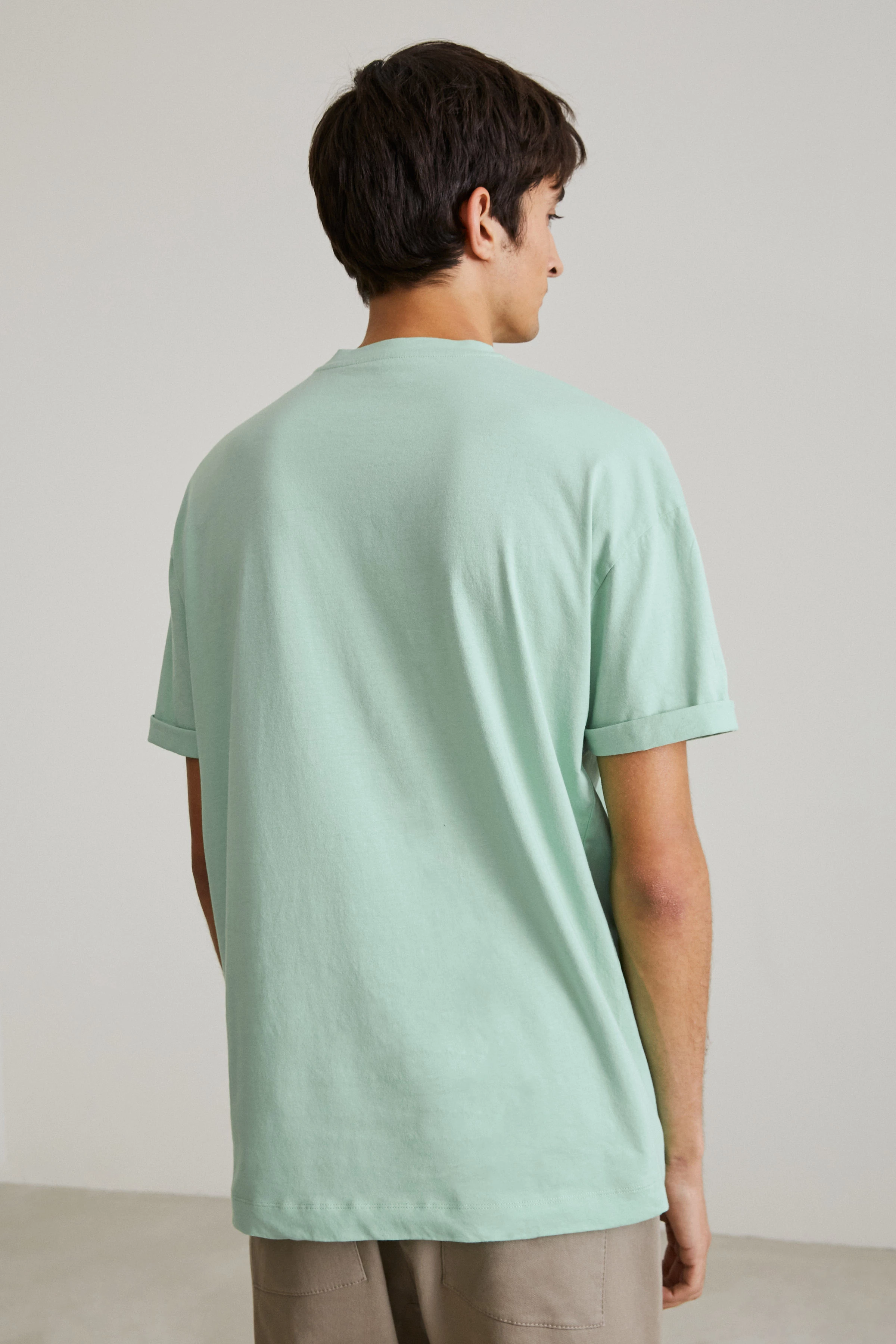 THILO - T-shirt in pure cotton - men - green - Rückansicht