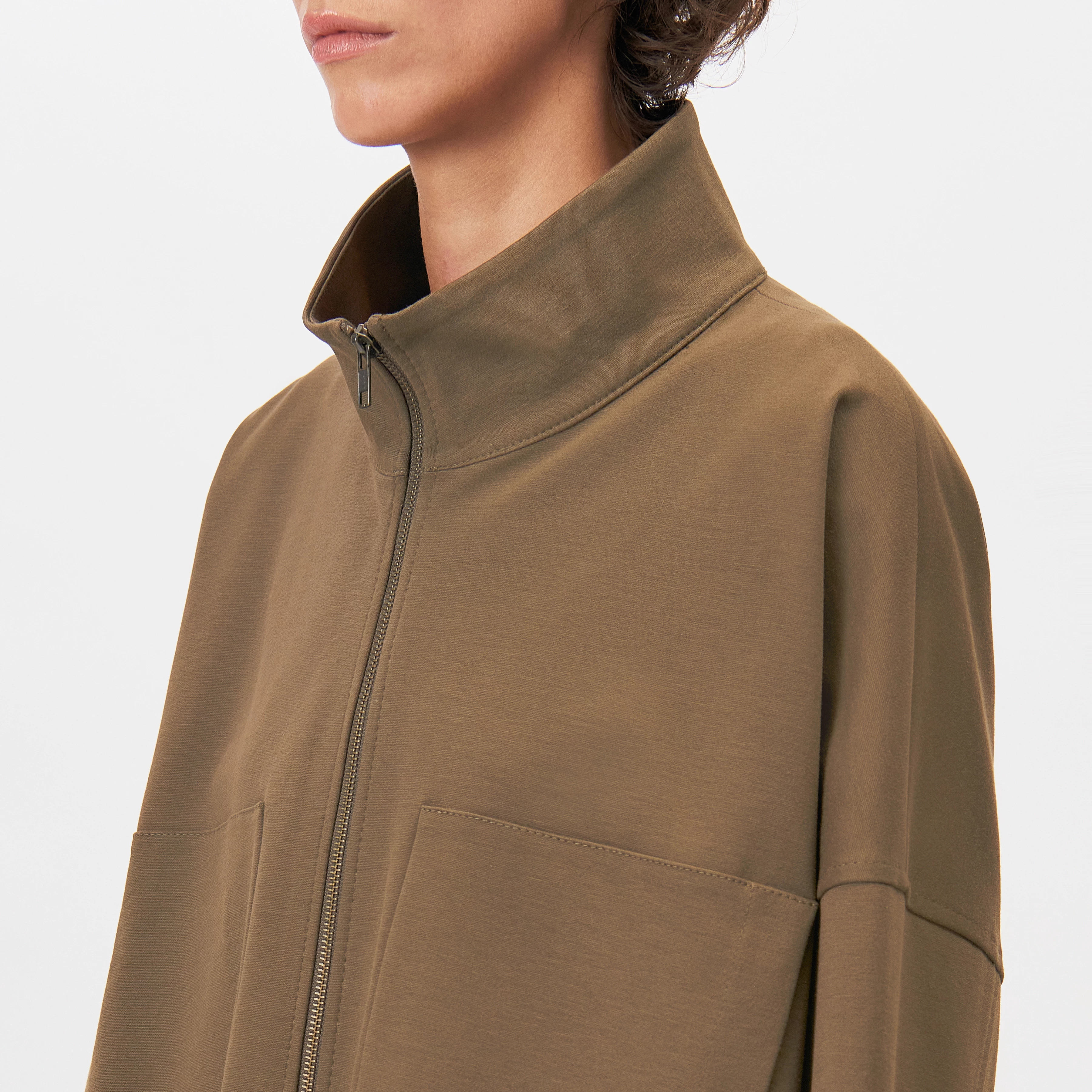 ELSTOW_1 - Veste courte oversize à col montant - women - vert - Detailansicht am Model