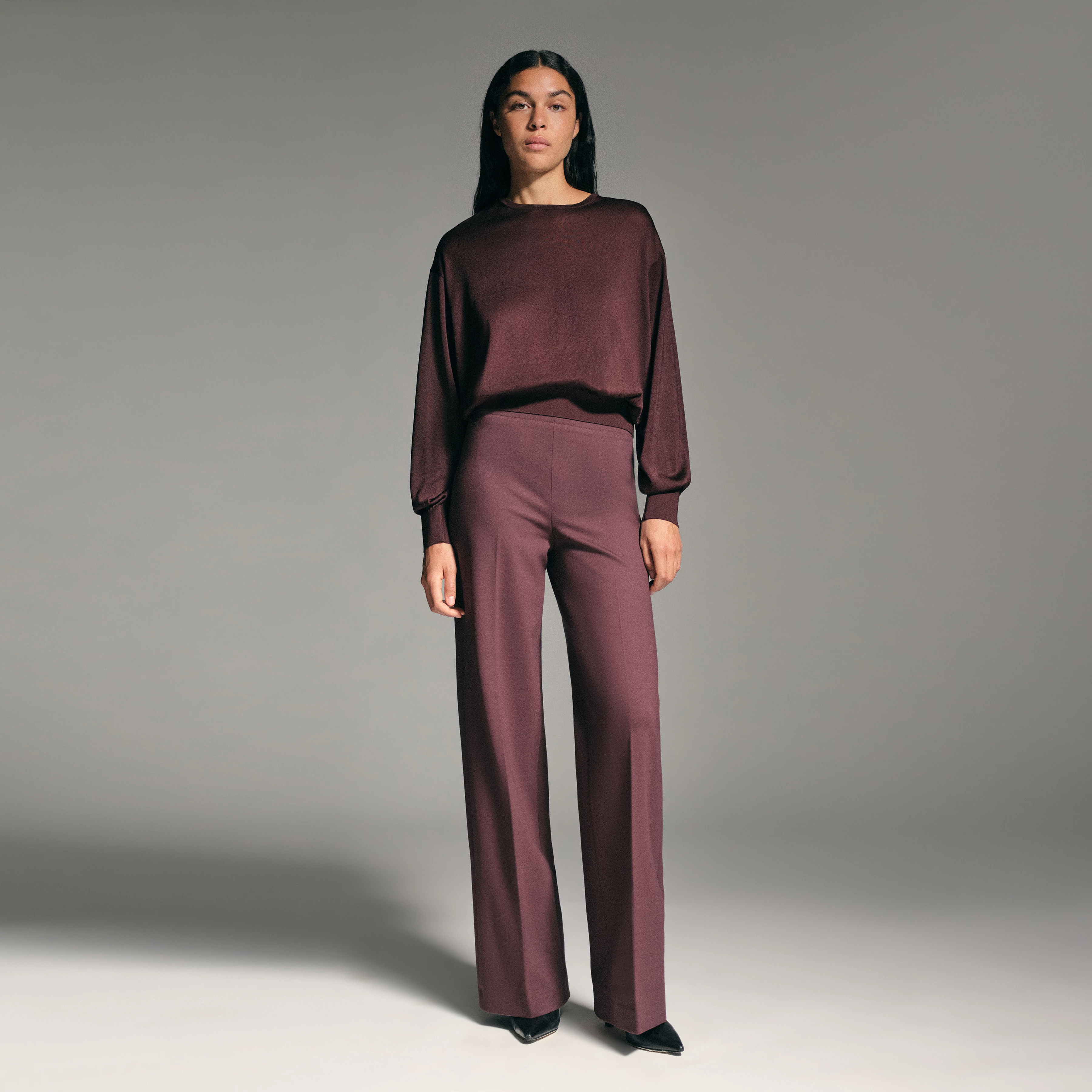 BEFORE - Marlenehose in Viskose-Mix - Damen - rot