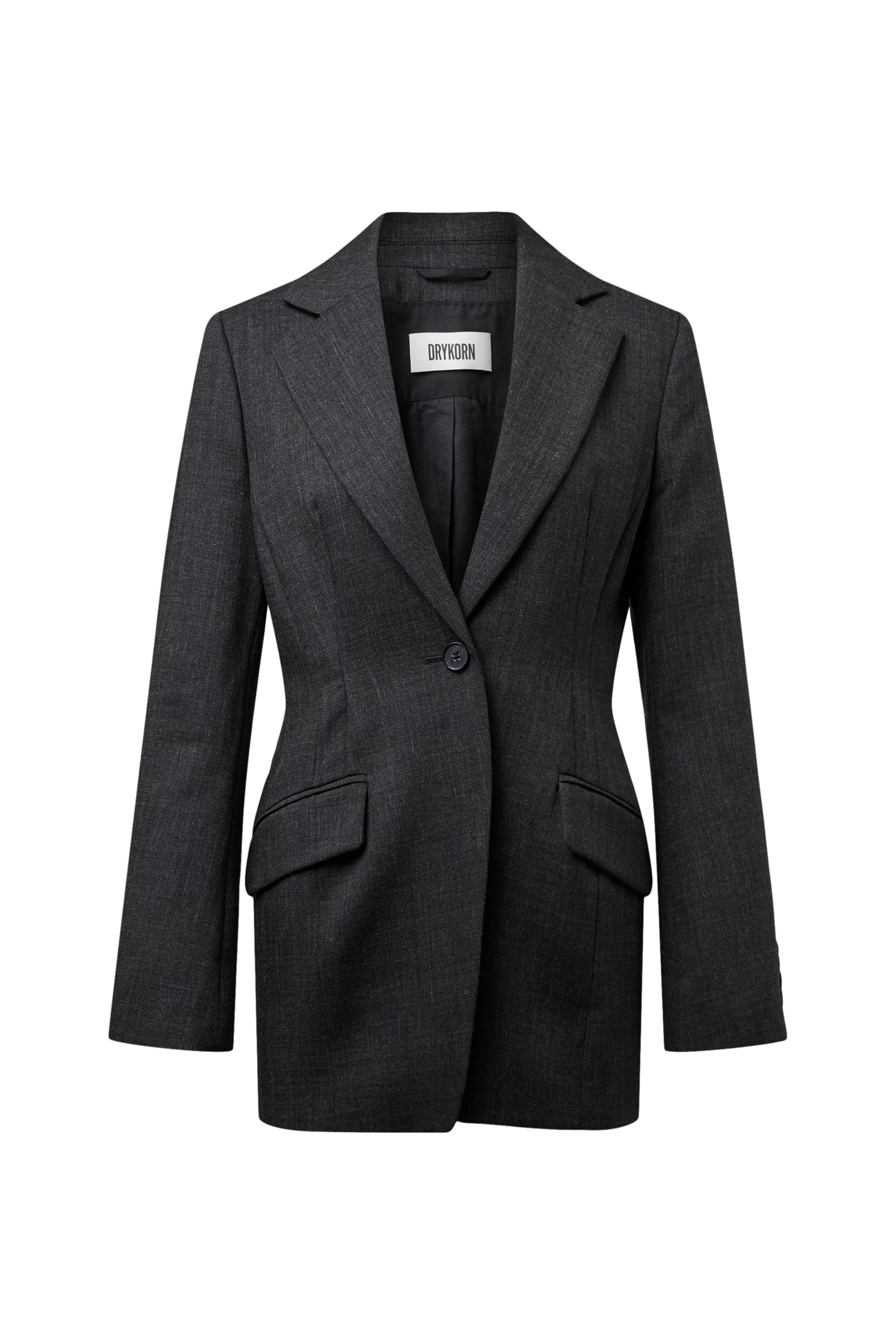 LINLEY - Long, slim-fit, single-button blazer - women - grey - Freisteller Frontansicht