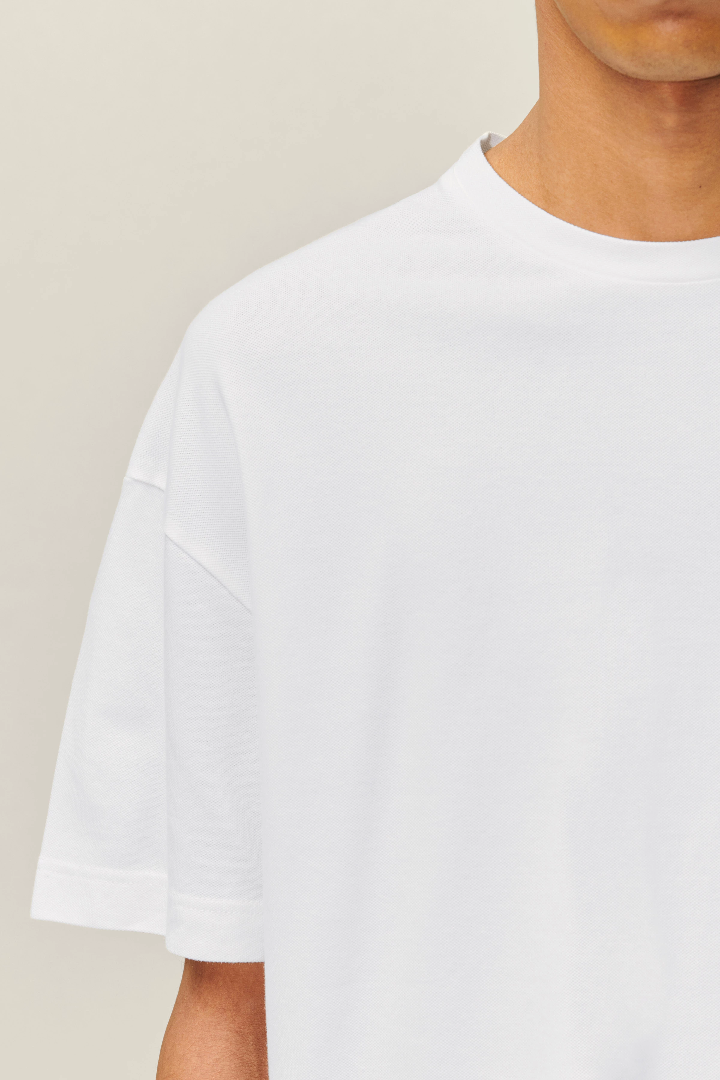 TOMMY - T-Shirt aus Baumwoll-Piqué - Herren - weiß - Seitenansicht